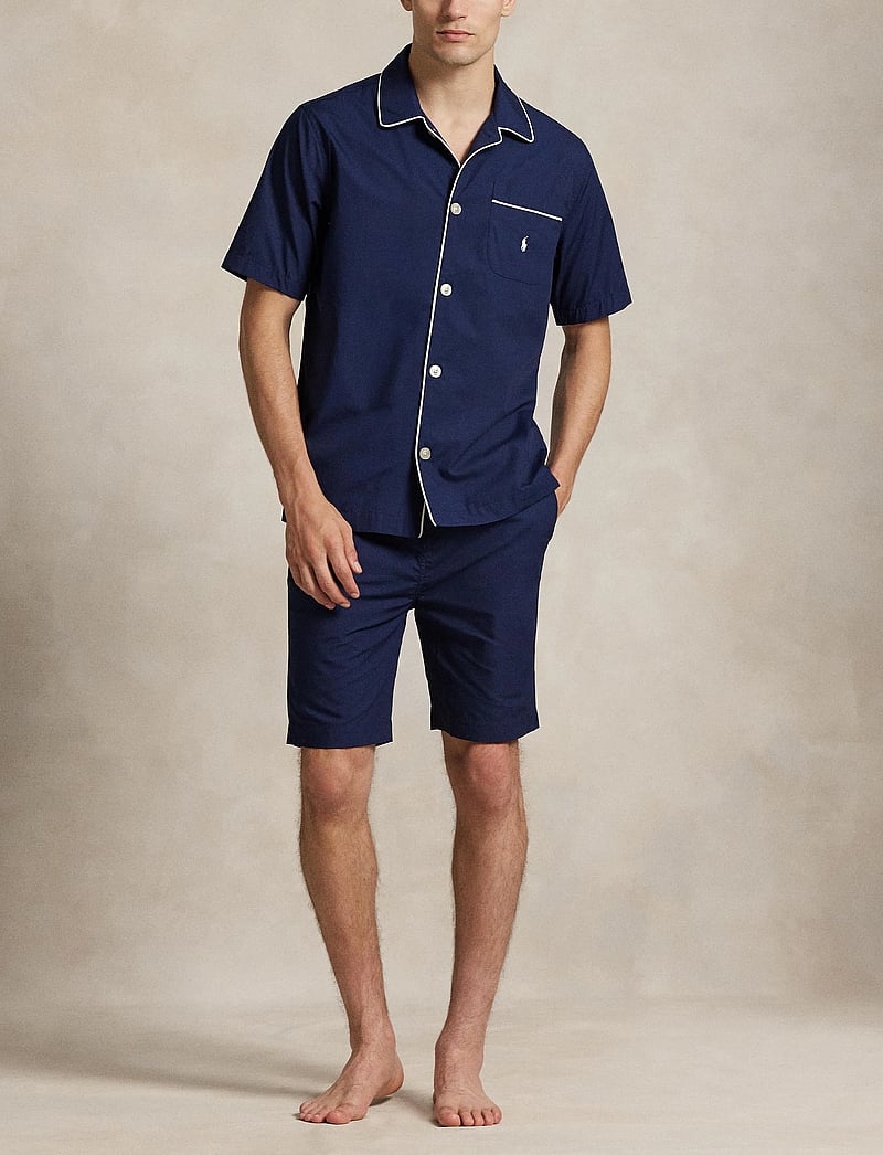 Polo Ralph Lauren - Striped Cotton Pajama Set - pyjamasset - solid navy - 0