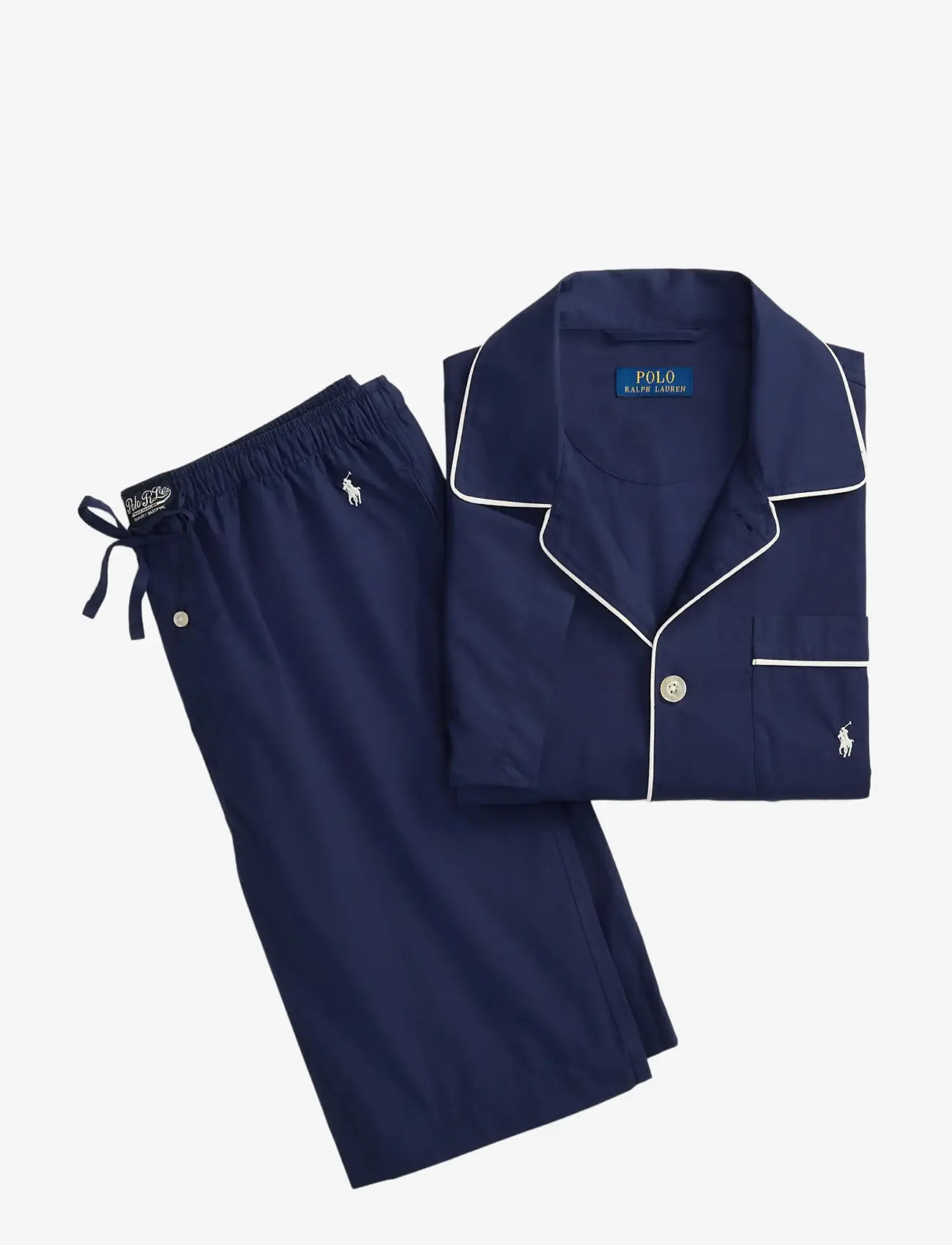 Polo Ralph Lauren - Striped Cotton Pajama Set - pyjamasset - solid navy - 3