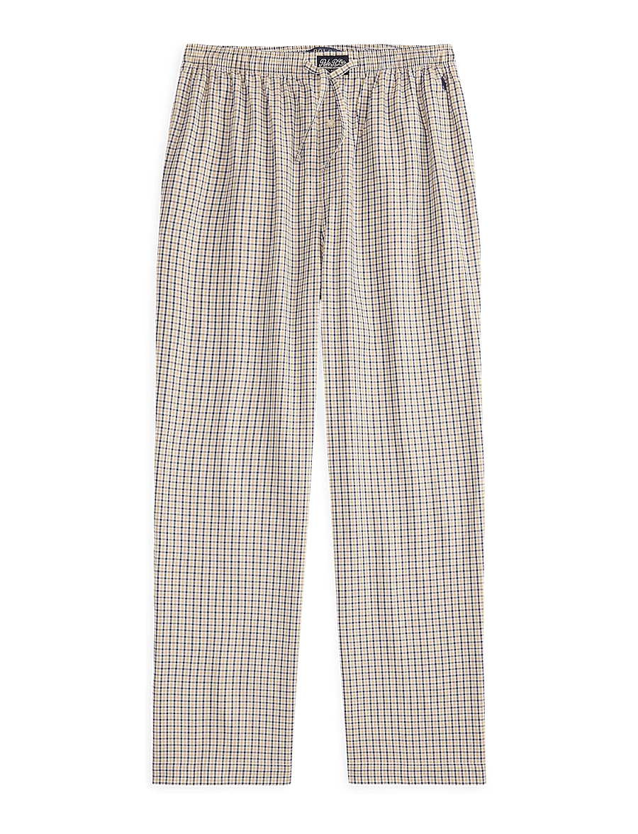 Polo Ralph Lauren - Polo Bear Striped Cotton Pajama Pant - pyjama bottoms - khaki white multi - 1