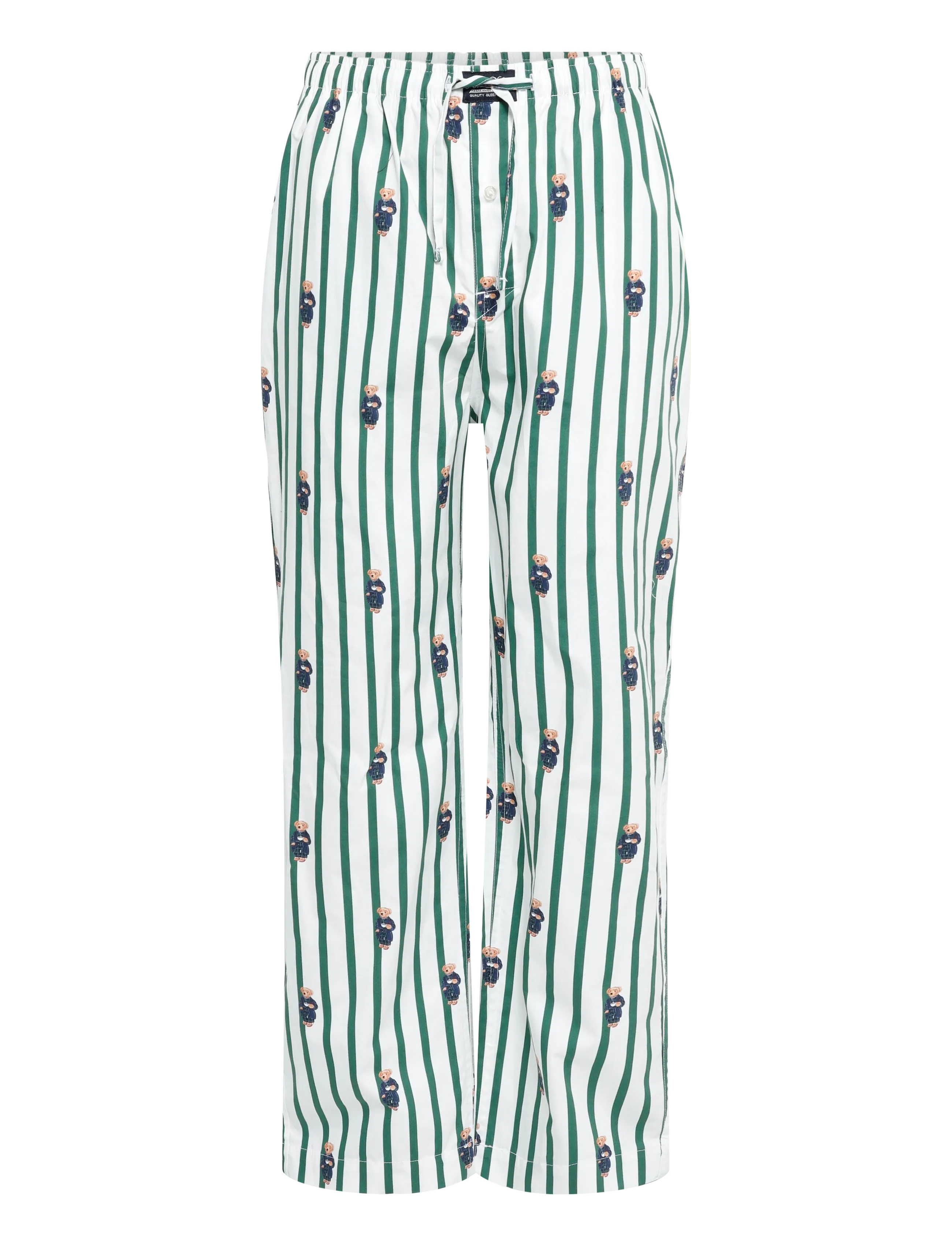 Polo Ralph Lauren Polo Bear Striped Cotton Pajama Pant - Allahindlused kuni 25% - VERANO GREEN/WHIT / green