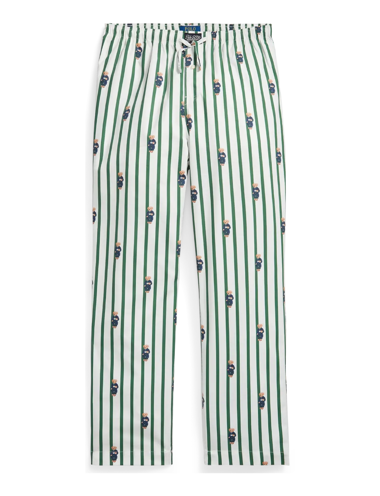 Polo Ralph Lauren Polo Bear Striped Cotton Pajama Pant - Underkläder - VERANO GREEN/WHIT / green