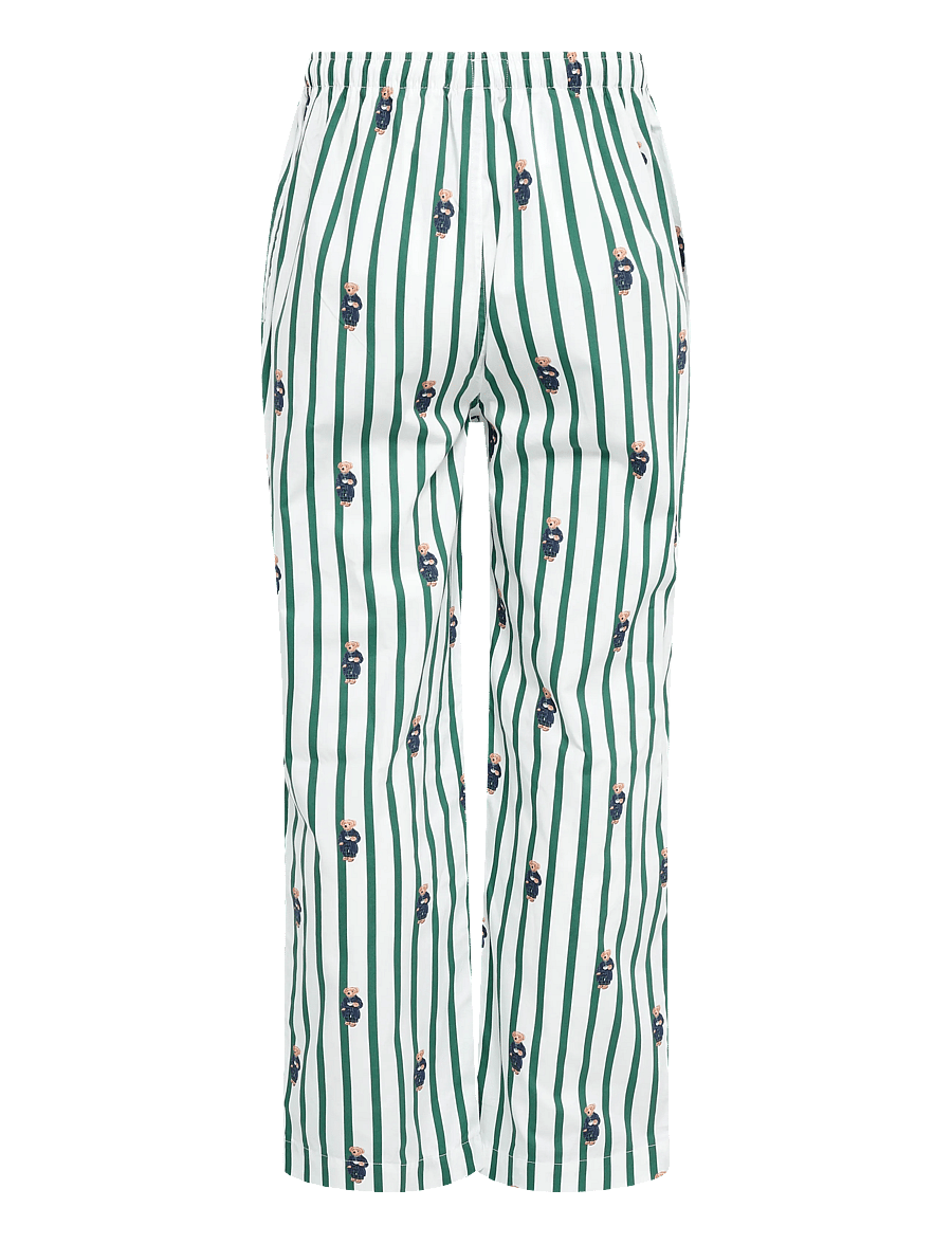 Polo Ralph Lauren - Polo Bear Striped Cotton Pajama Pant - pyjamahosen - verano green/whit - 2