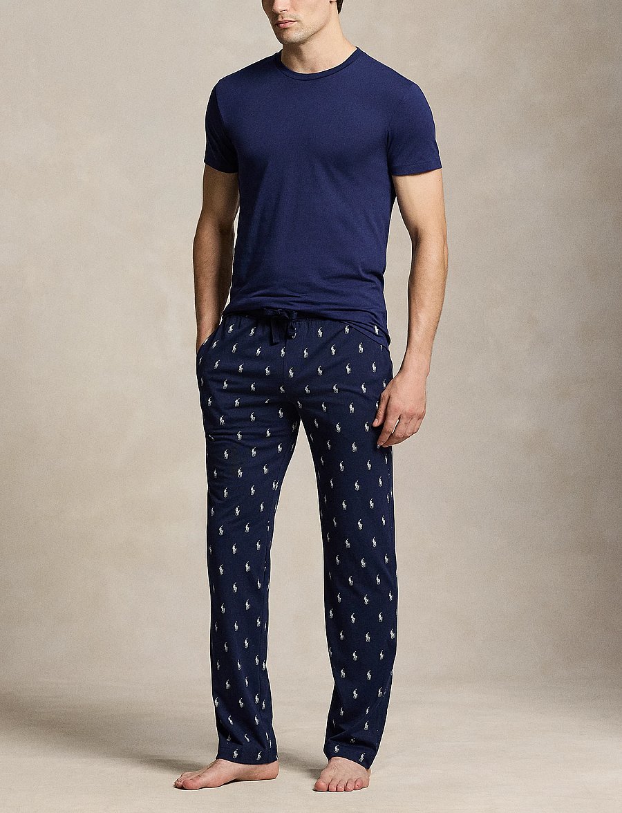 Polo Ralph Lauren - Signature Pony Jersey Pajama Pant - pidžaamapüksid - cruise navy aopp - 0