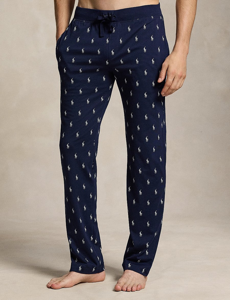 Polo Ralph Lauren - Signature Pony Jersey Pajama Pant - pidžaamapüksid - cruise navy aopp - 3