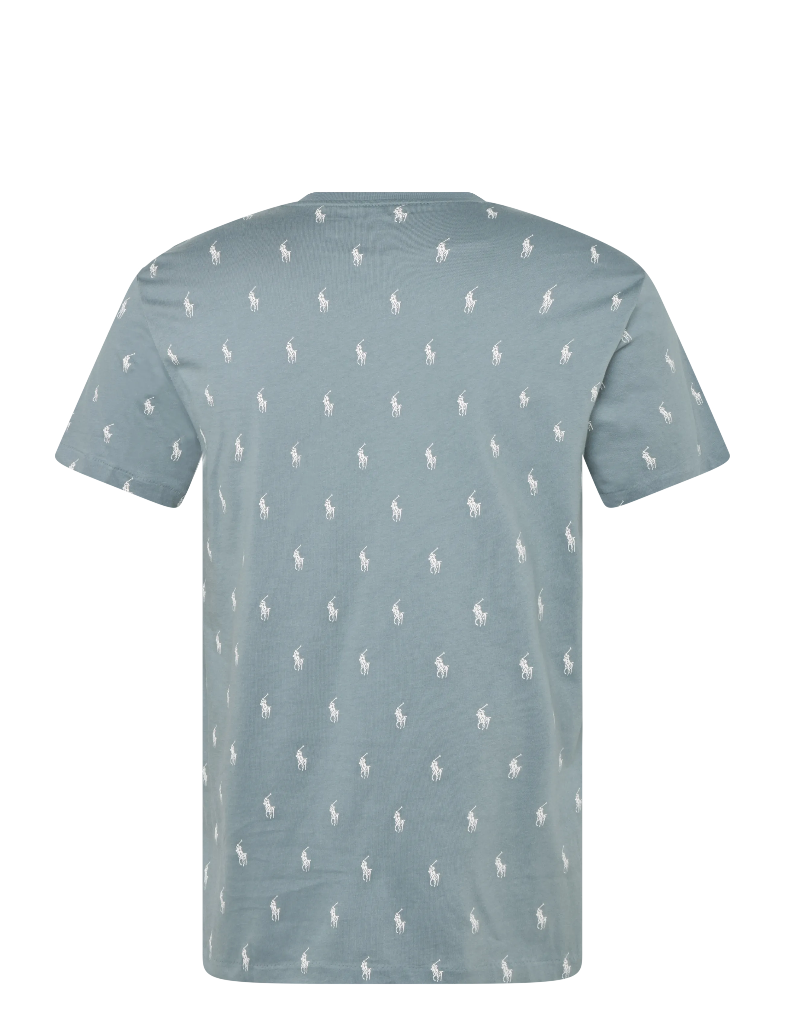 Polo Ralph Lauren - Allover Pony Cotton Jersey Sleep Shirt - short-sleeved t-shirts - cool gray blue ao - 2