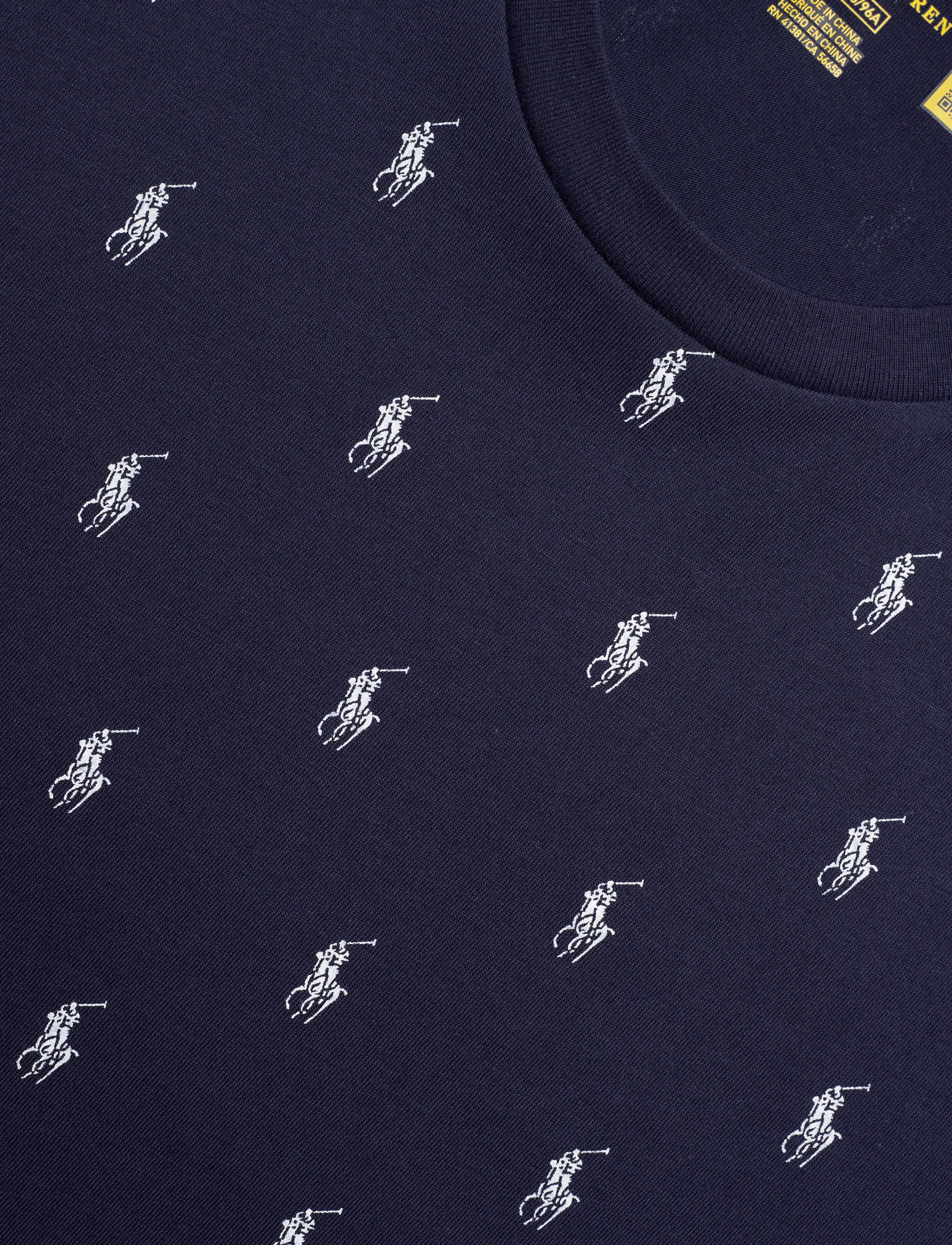 Polo Ralph Lauren - Allover Pony Cotton Jersey Sleep Shirt - t-krekli ar īsām piedurknēm - cruise navy aopp - 3
