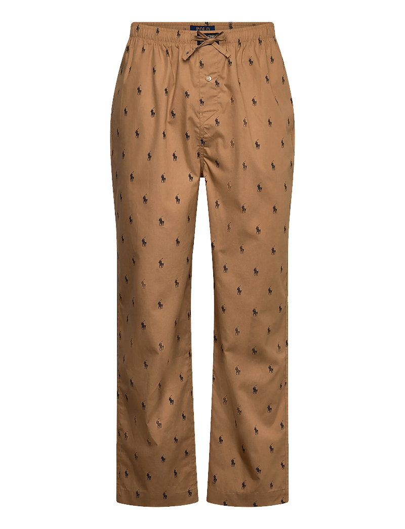 Polo Ralph Lauren - Signature Pony Cotton Pajama Pant - pyjamasbyxor - classic camel aop - 0