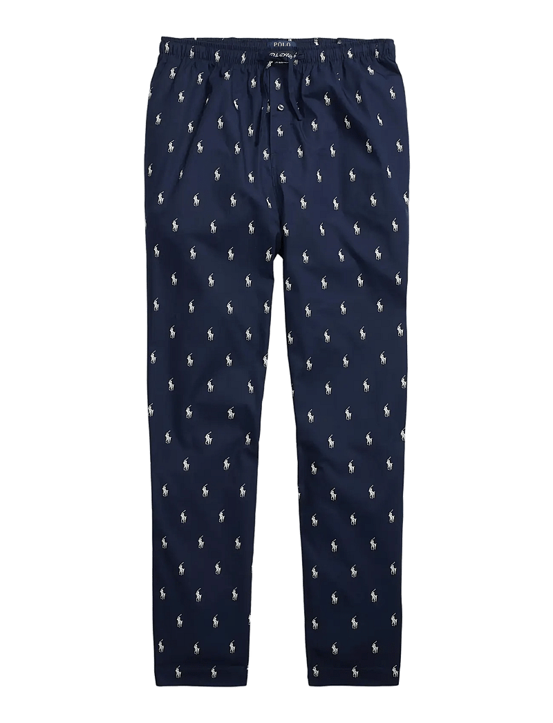 Polo Ralph Lauren - Signature Pony Cotton Pajama Pant - pyjamasbyxor - navy / nevis aopp - 1