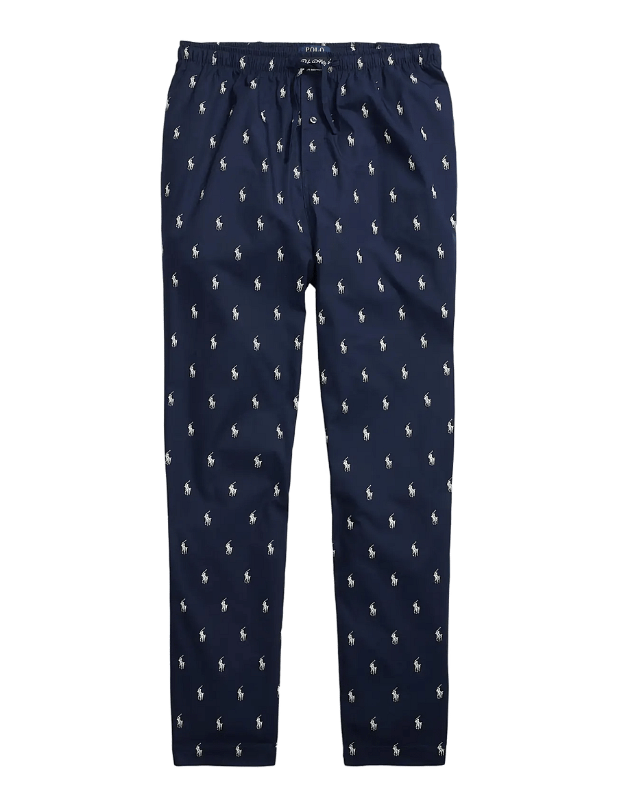 Polo Ralph Lauren - Signature Pony Cotton Pajama Pant - bas de pyjama - navy / nevis aopp - 1