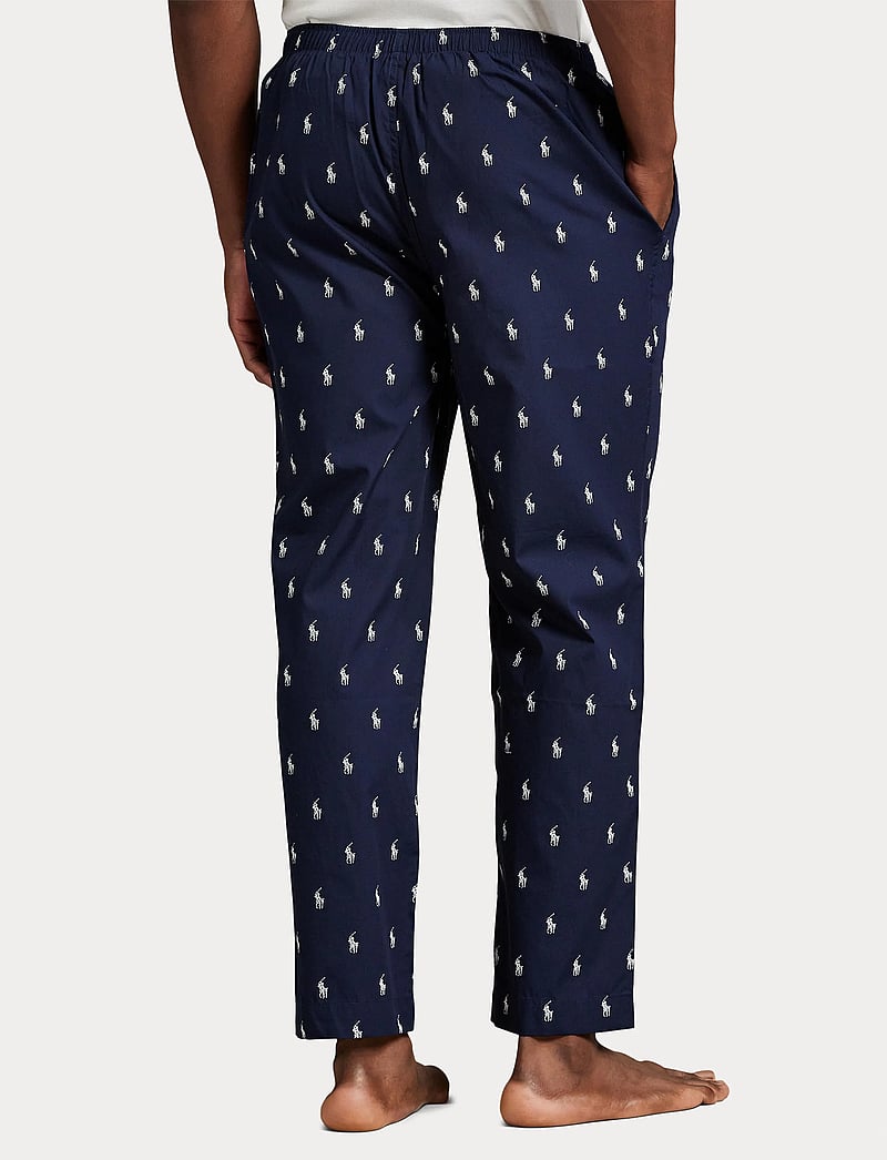Polo Ralph Lauren - Signature Pony Cotton Pajama Pant - pyjamasbyxor - navy / nevis aopp - 2