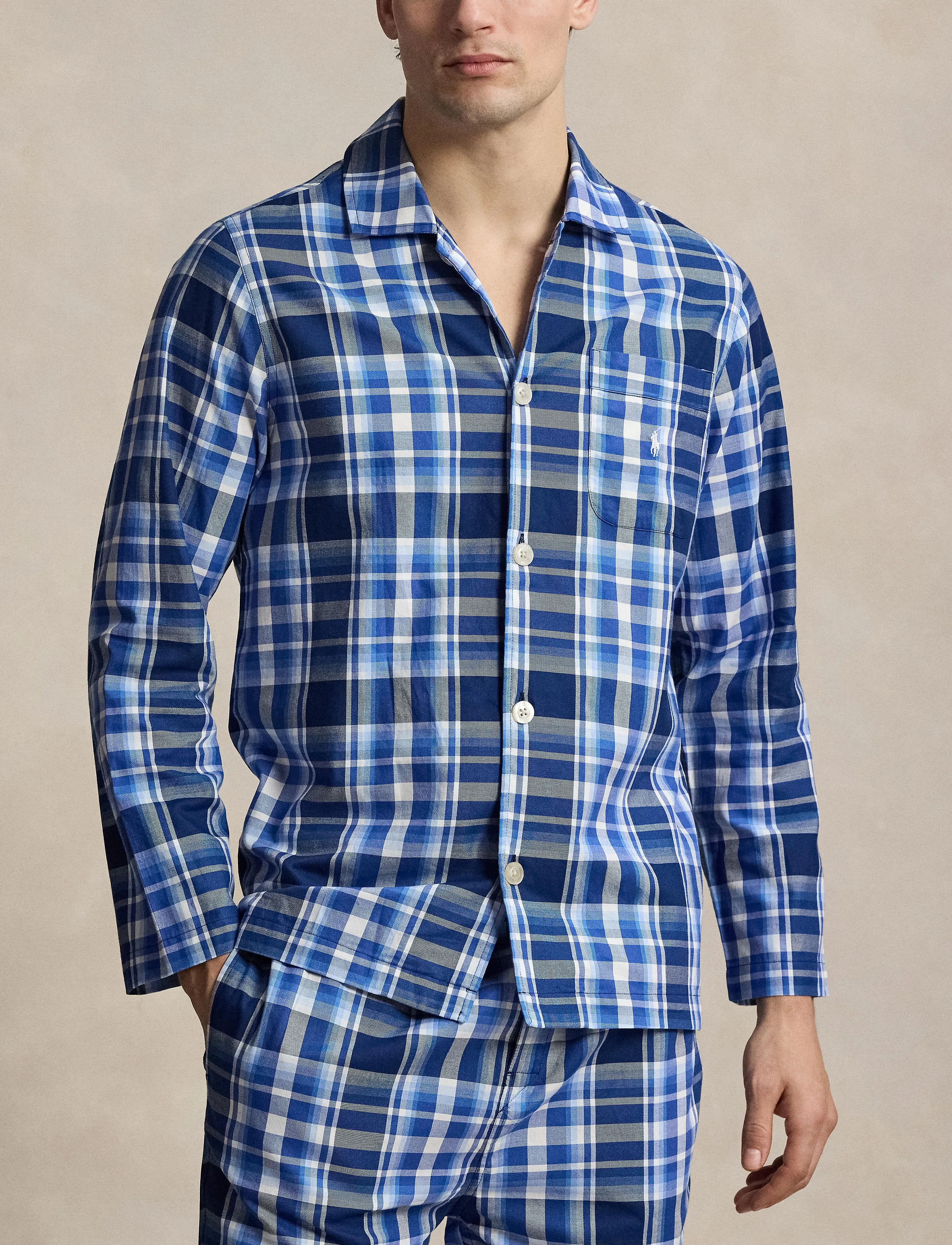 Monogram-Print Cotton Pajama Set