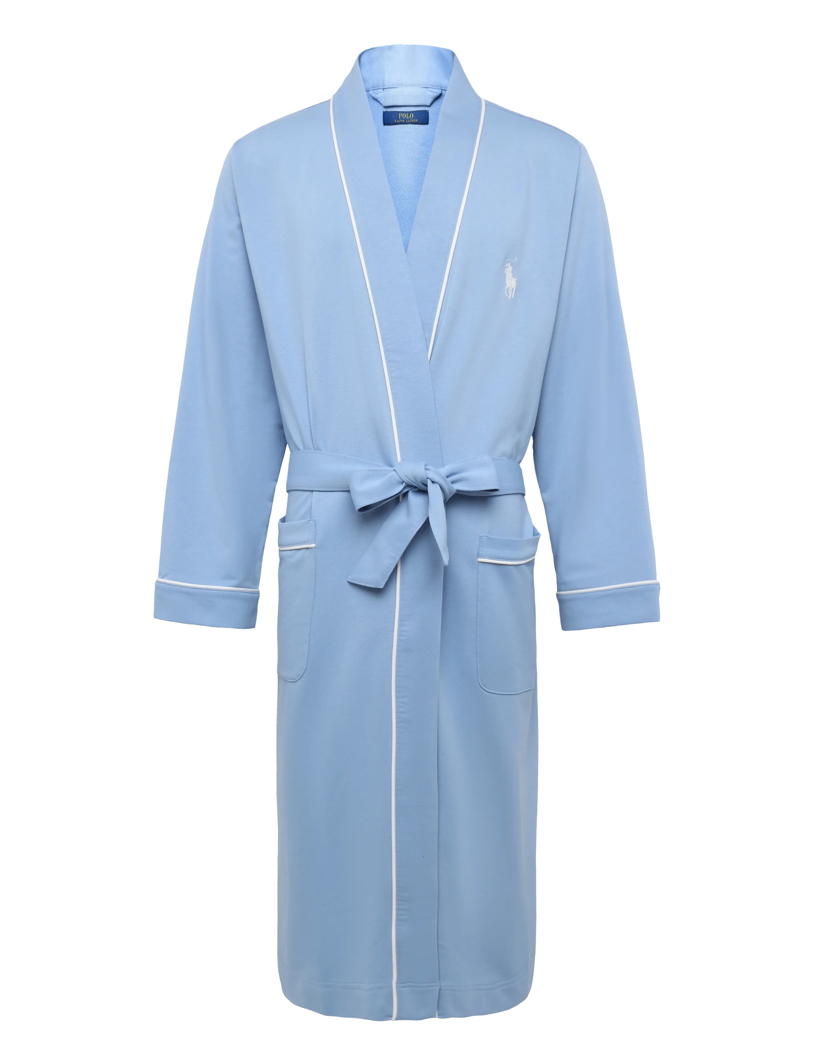 Polo Ralph Lauren Cotton-Blend Jersey Robe - Bademäntel - CHAMBRAY BLUE / blue