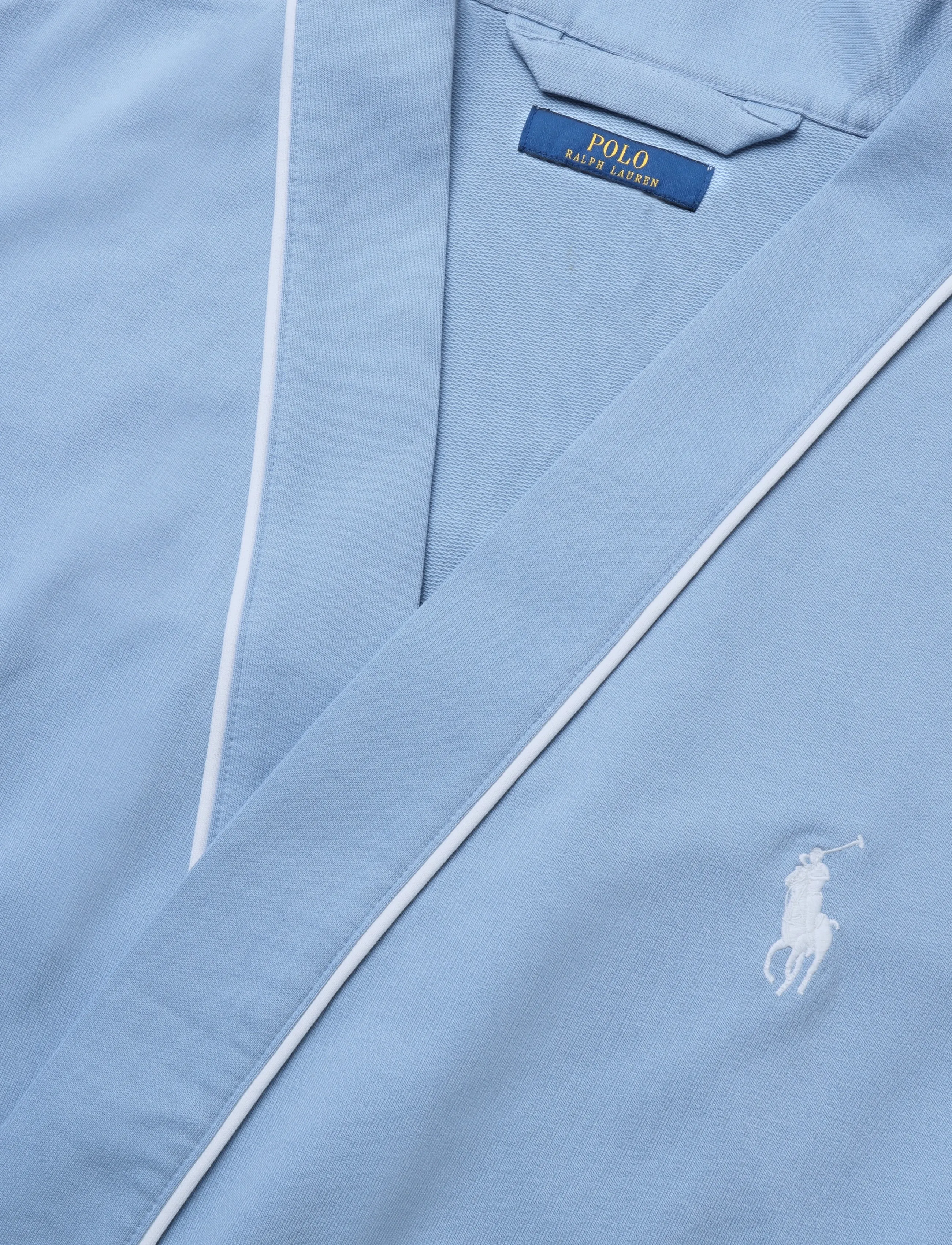 Polo Ralph Lauren - Cotton-Blend Jersey Robe - bademäntel - chambray blue - 2