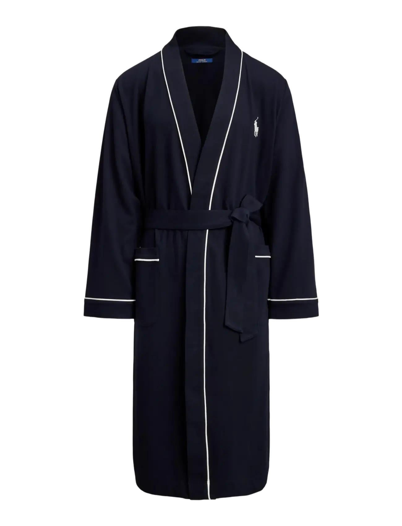 Cotton-Blend Jersey Robe - COLLECTION NAVY