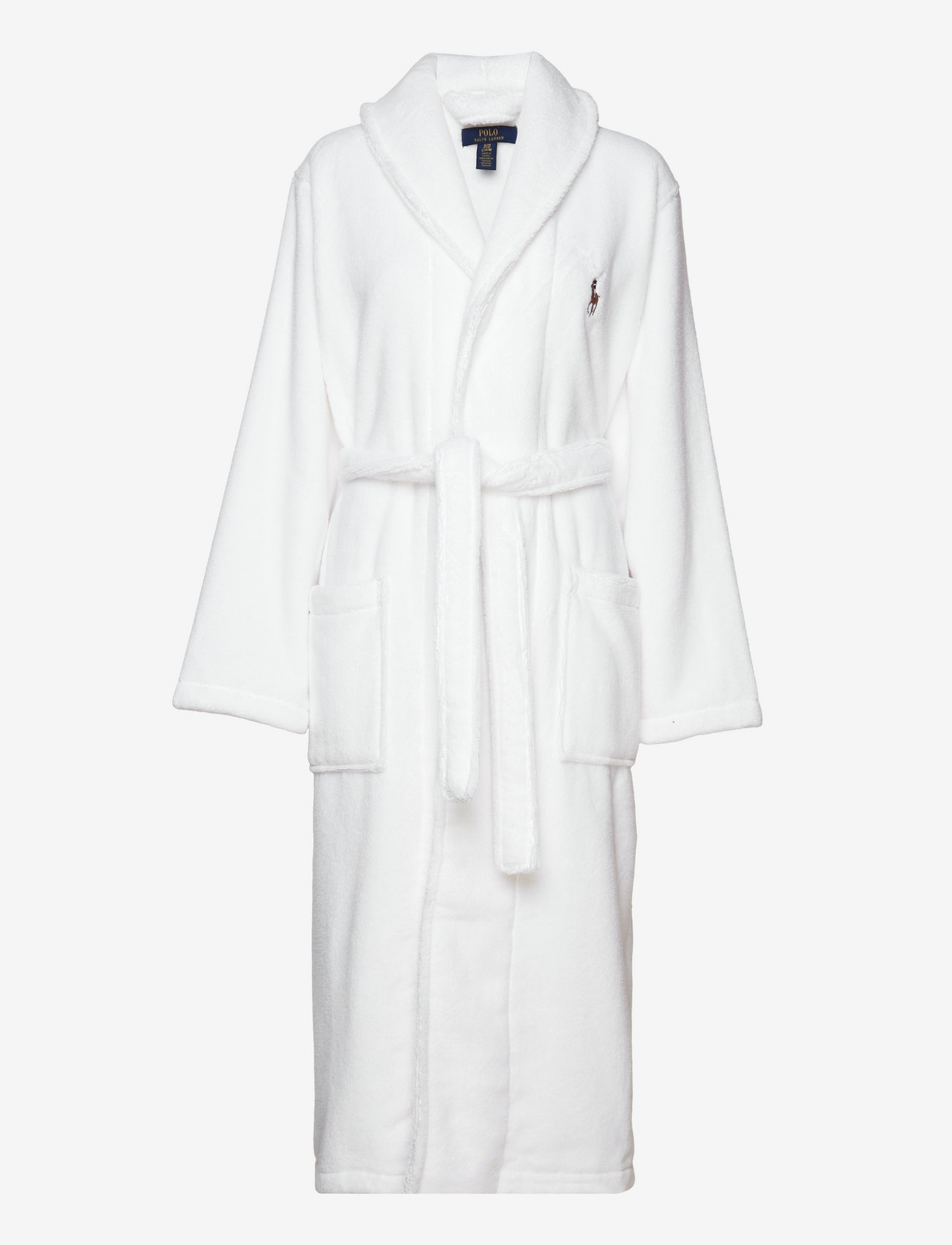 Shawl-Collar Terry Robe - WHITE