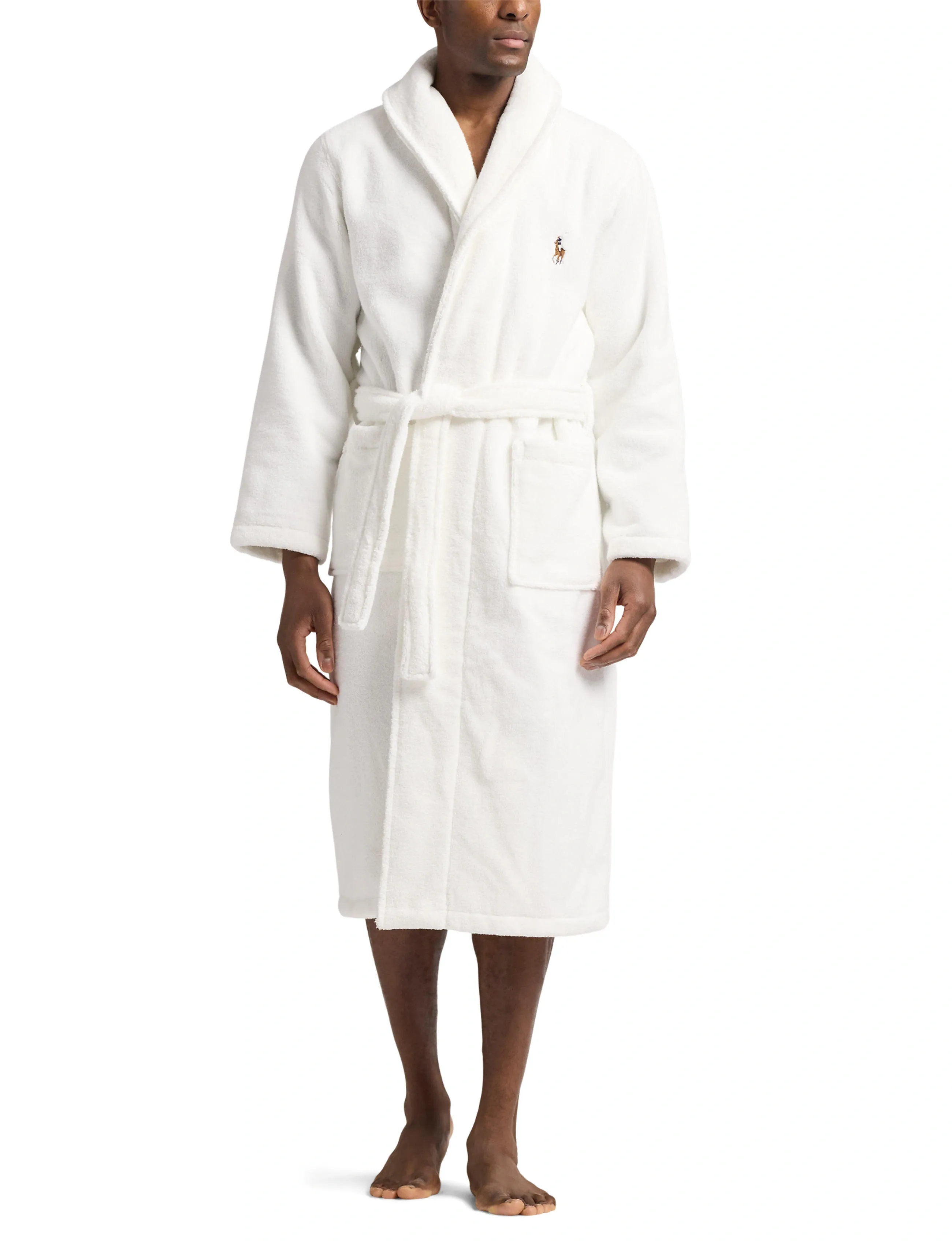Polo Ralph Lauren Bci Cotton/Terry-Lng-Rbe, XXL/3XL, White, Nat- Og Loungewear > Morgenkåber, Herre