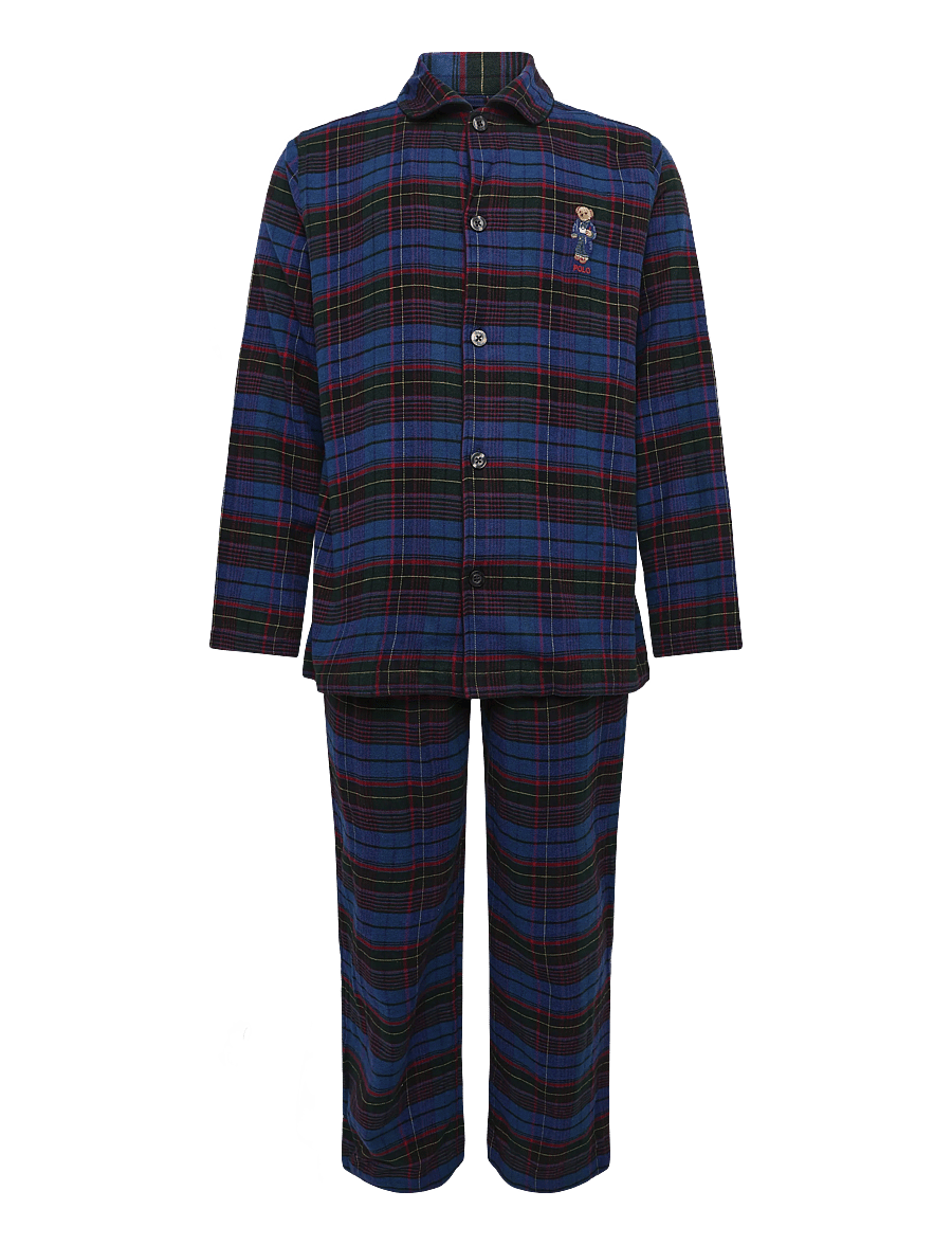 Polo Ralph Lauren - FLANNEL-SLE-SET - pidžaamakomplektid - green jewel blue - 0