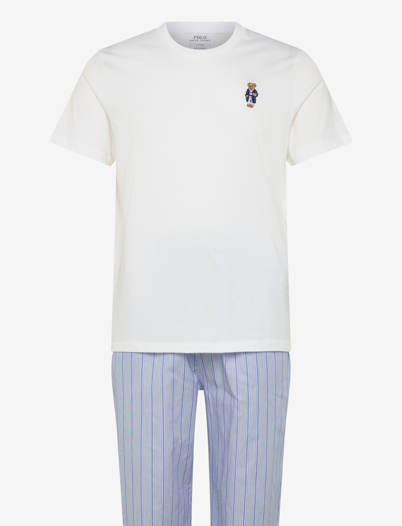 Polo Ralph Lauren - Polo Bear & Plaid Cotton Sleep Set - pidžaamakomplekt - andrew stripe/whi - 0