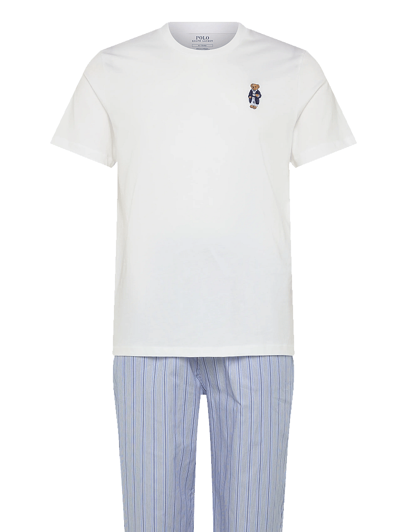 Polo Ralph Lauren - Polo Bear & Plaid Cotton Sleep Set - pidžaamakomplekt - andrew stripe/whi - 0