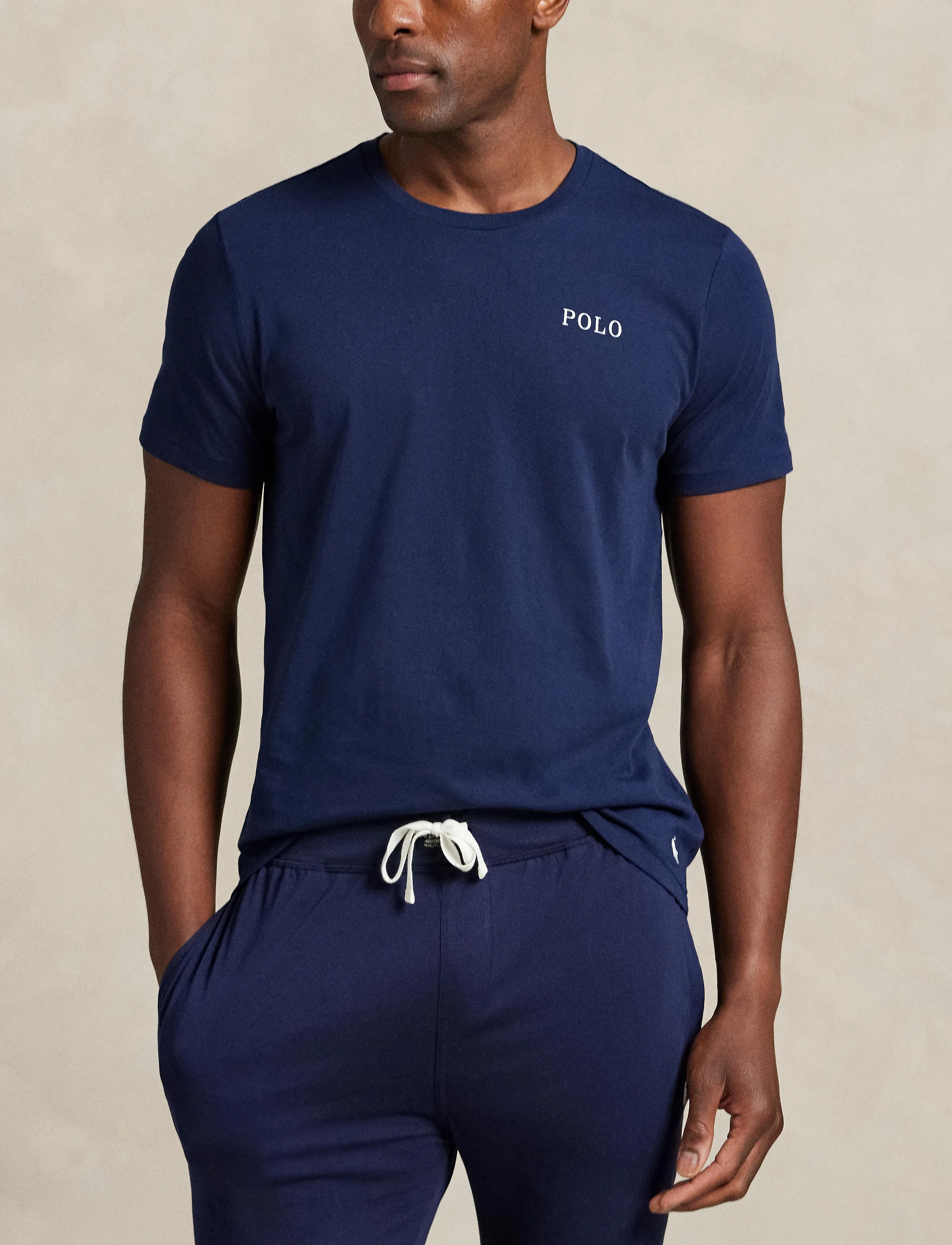 Polo Ralph Lauren Cotton Jersey Sleep Shirt, Sove T-shirt, Navy, Str: XXL