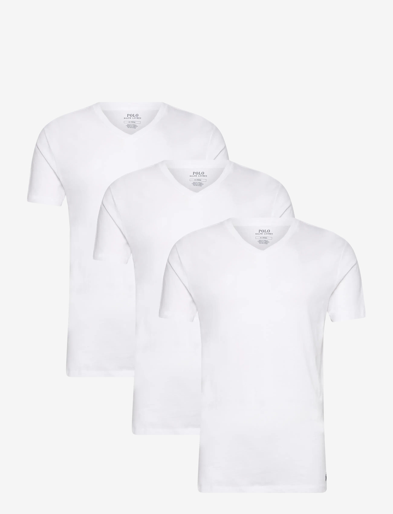 Polo Ralph Lauren - Cotton V-Neck Undershirt 3-Pack - multipack t-shirts - 3pk white - 0