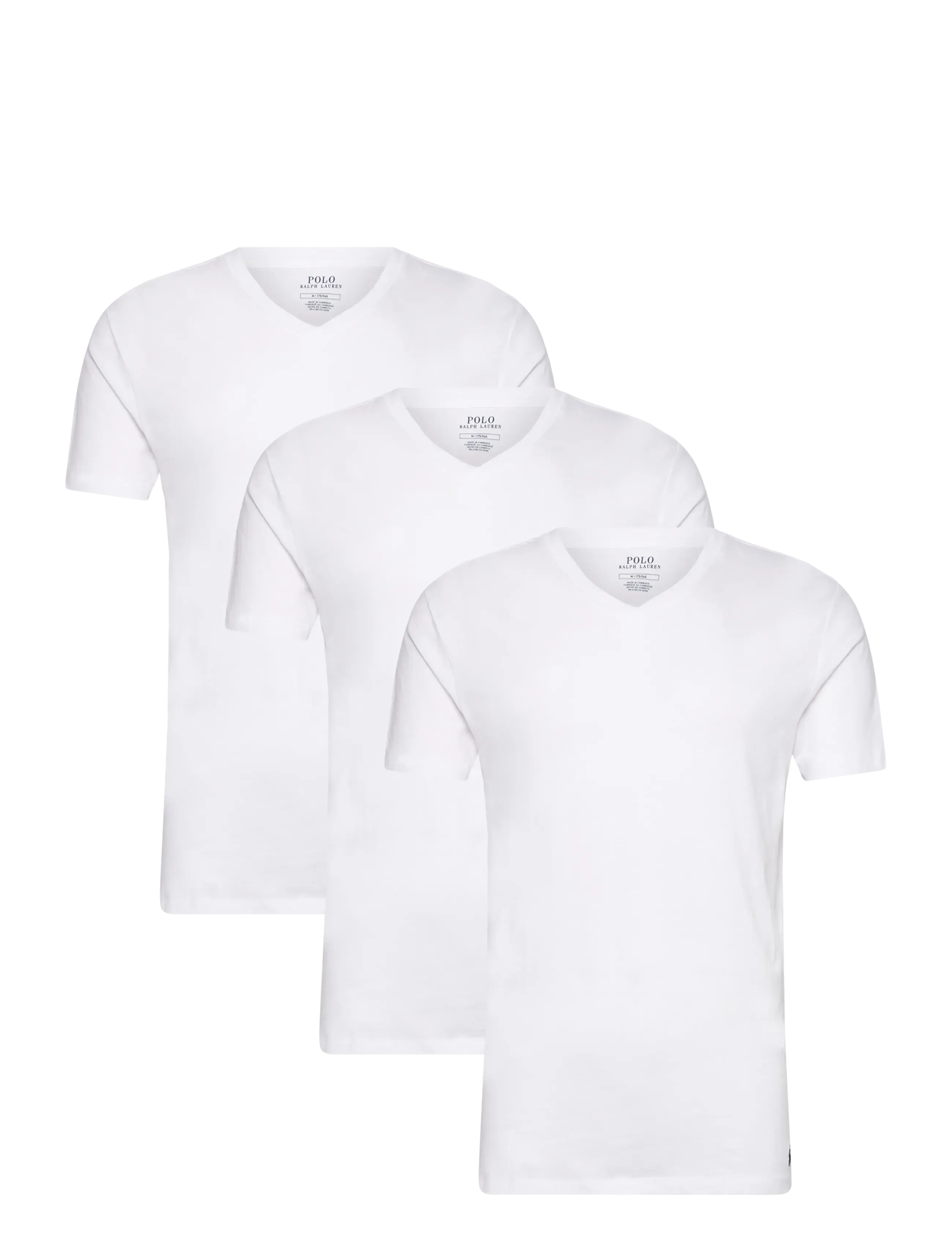 Polo Ralph Lauren - Cotton V-Neck Undershirt 3-Pack - multipack t-shirts - 3pk white - 1