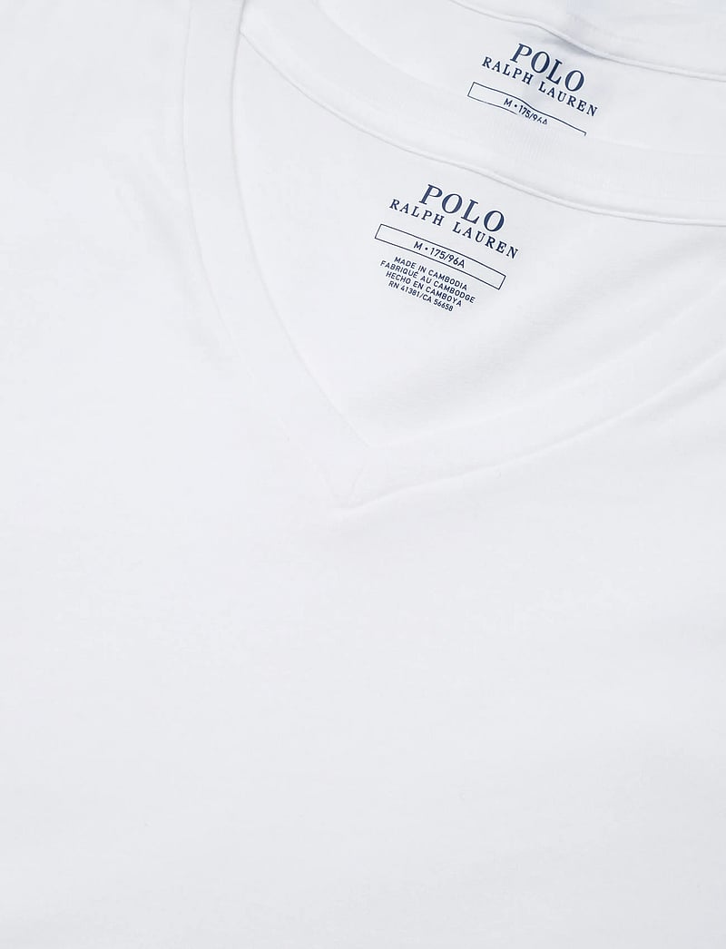 Polo Ralph Lauren - Cotton V-Neck Undershirt 3-Pack - multipack t-shirts - 3pk white - 1