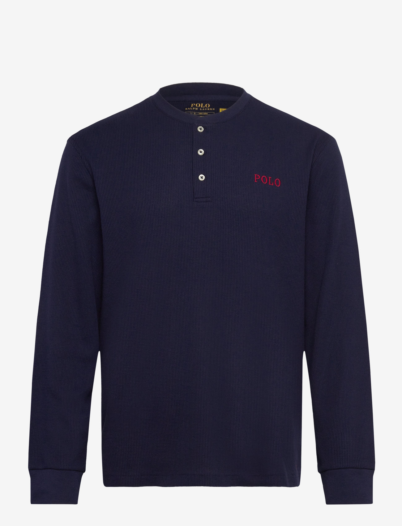 Polo Ralph Lauren - Waffle-Knit Henley Sleep Shirt - nattrøjer - cruise navy - 0
