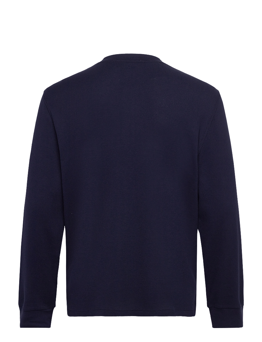 Polo Ralph Lauren - Waffle-Knit Henley Sleep Shirt - hauts de pyjama - cruise navy - 2