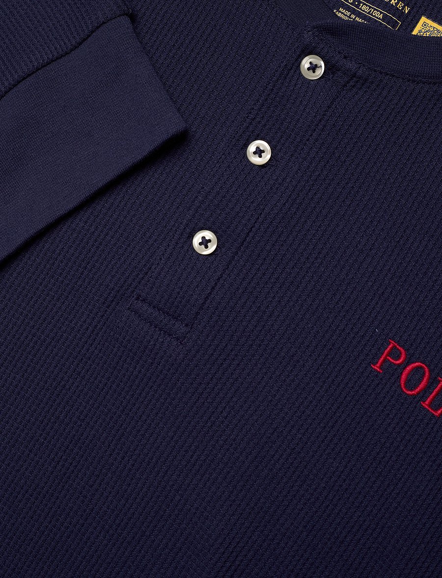 Polo Ralph Lauren - Waffle-Knit Henley Sleep Shirt - hauts de pyjama - cruise navy - 5