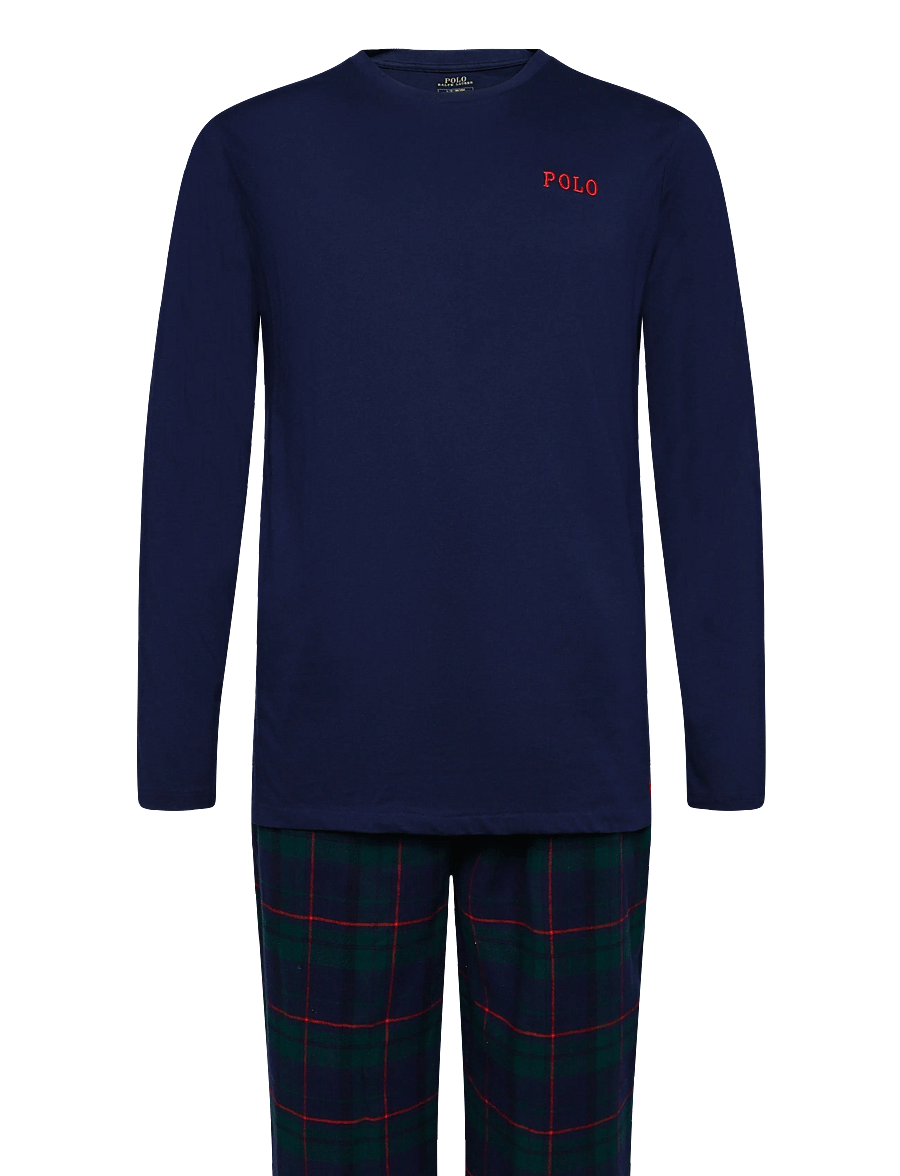 Polo Ralph Lauren - FLANNEL-SLE-SET - pidžaamakomplektid - navy/green blue m - 0
