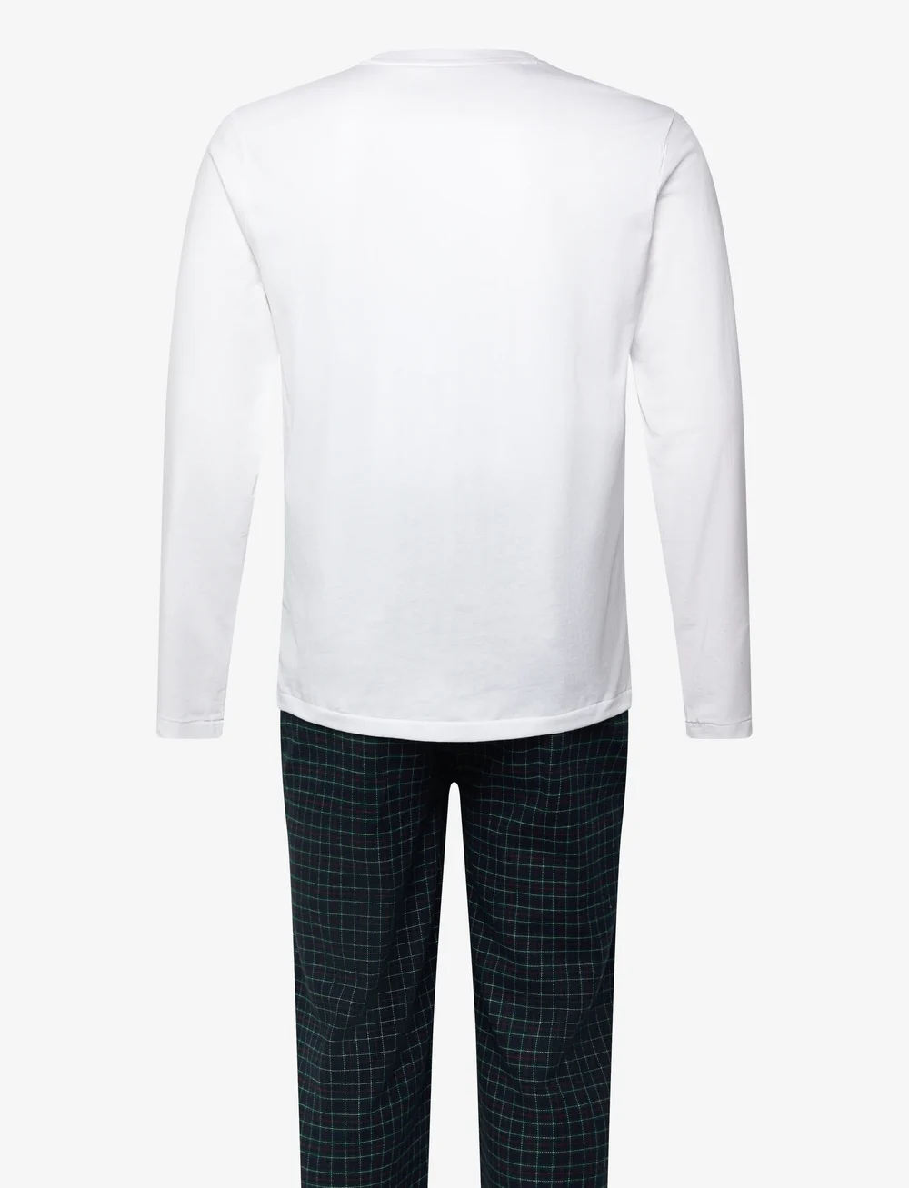 Polo Ralph Lauren - Cotton Jersey & Plaid Flannel Sleep Set - pyjamasset - white / navy fore - 1