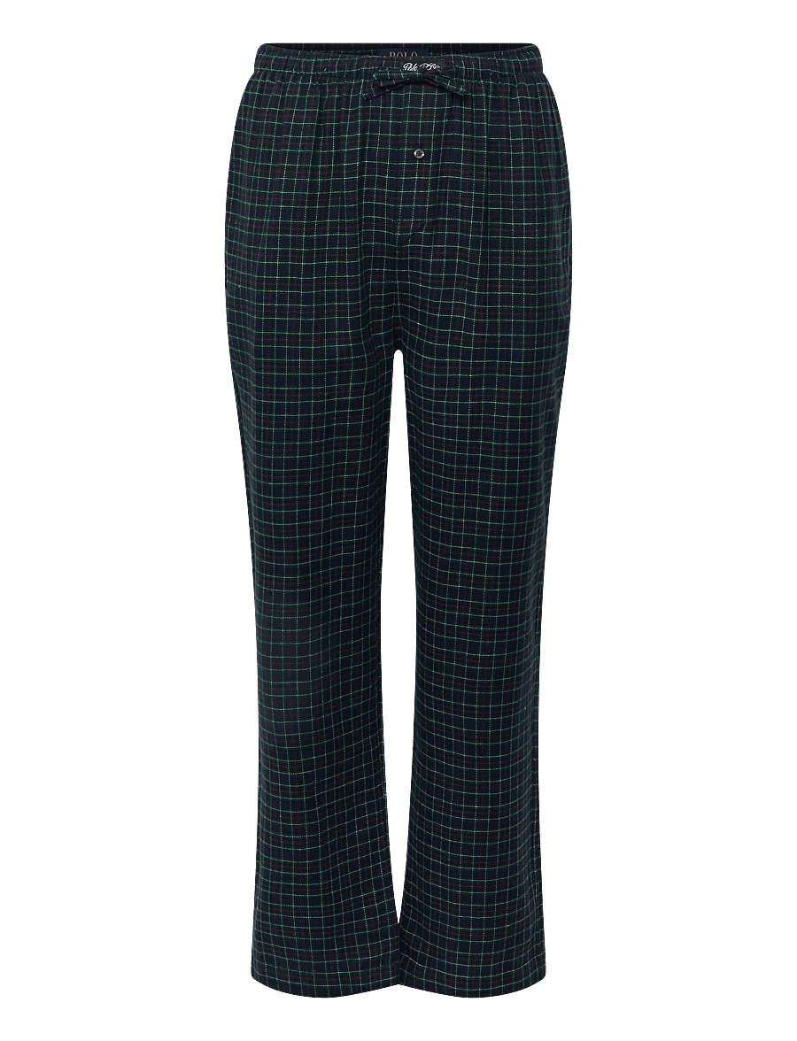 Polo Ralph Lauren - Cotton Jersey & Plaid Flannel Sleep Set - pyjamasset - white / navy fore - 2