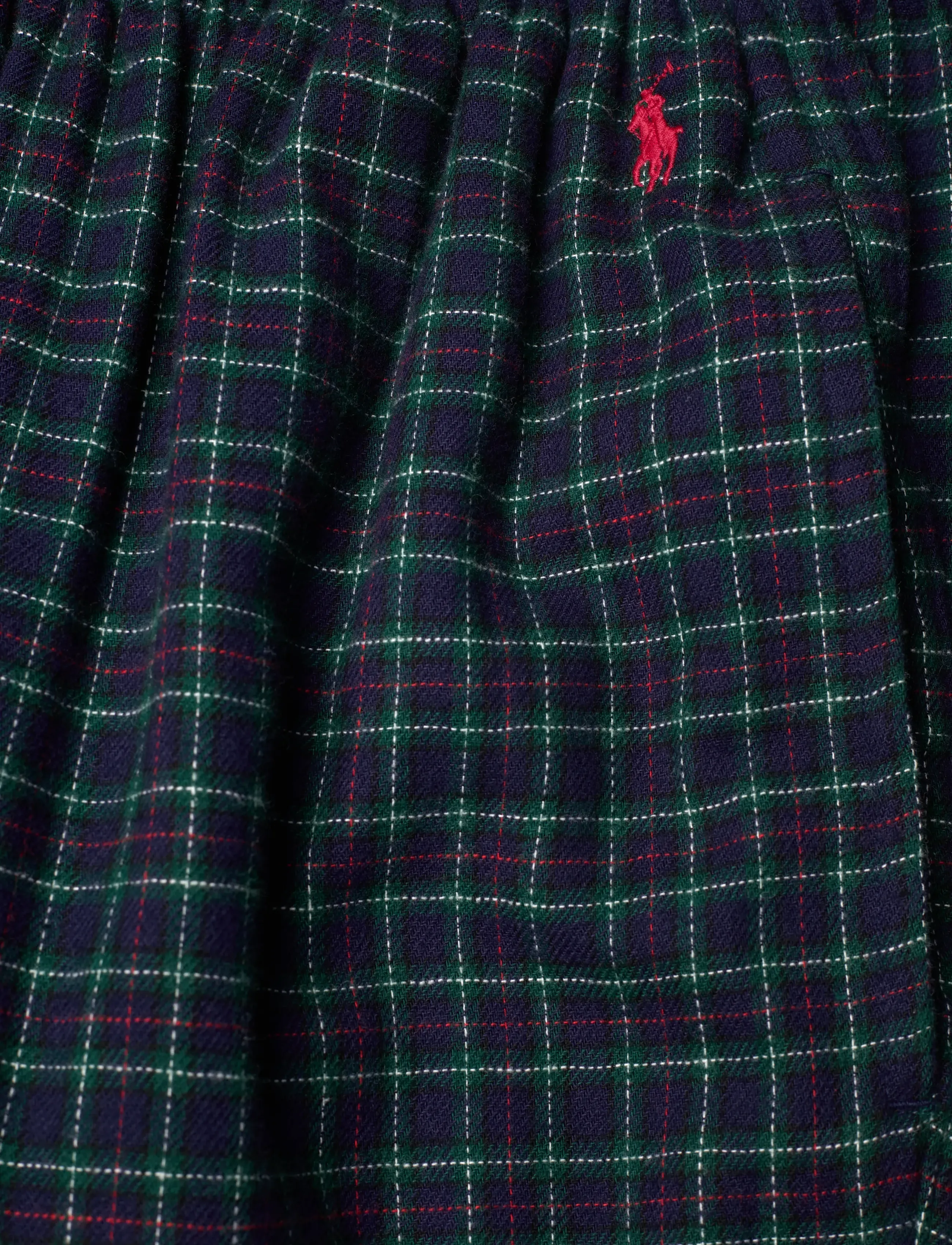 Polo Ralph Lauren - Cotton Jersey & Plaid Flannel Sleep Set - miesten - white / navy fore - 5