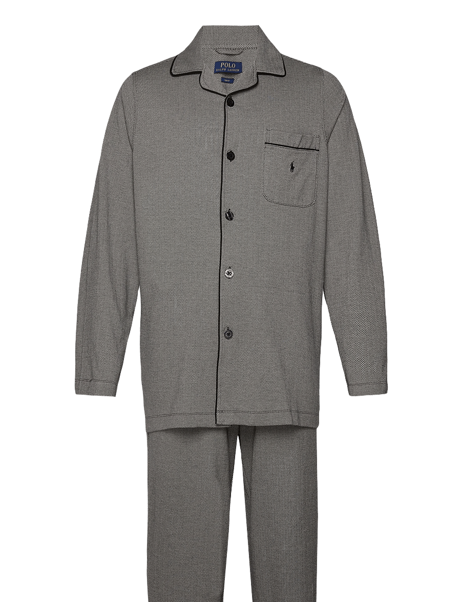Polo Ralph Lauren - Jacquard-Knit Pajama Set - black/cream - 0