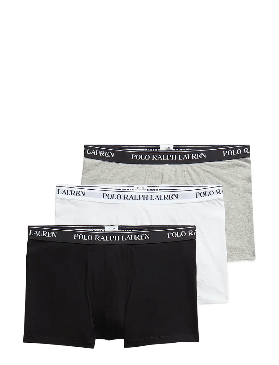 Polo Ralph Lauren - Classic Stretch Cotton Trunk 3-Pack - lot de sous-vêtements - 3pk black/white/a - 0