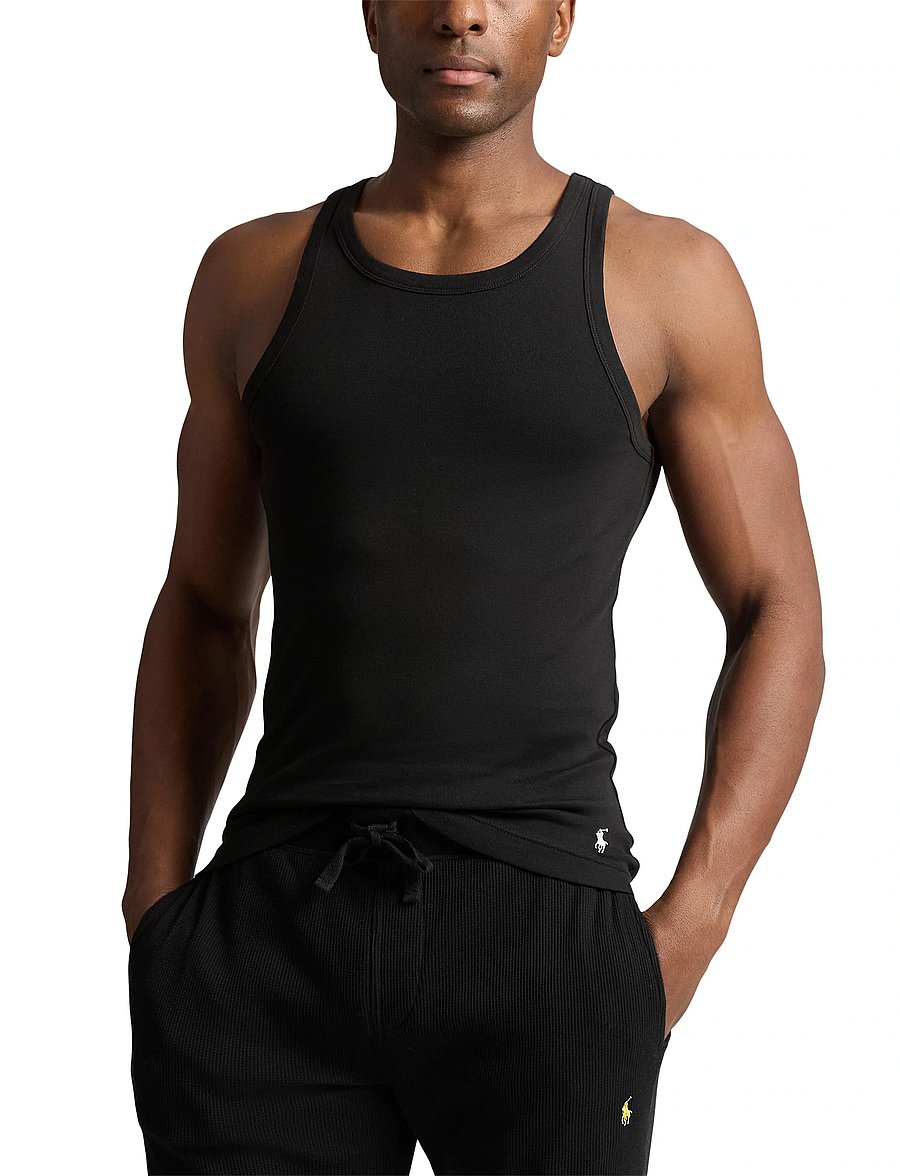 Polo Ralph Lauren - Classic Fit Tank Undershirt 2-Pack - t-krekli bez piedurknēm - 2pk black/black - 2