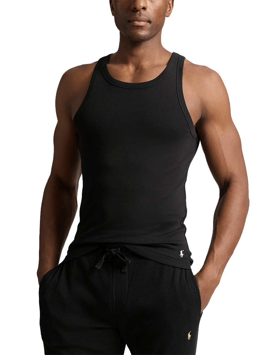 Polo Ralph Lauren - Classic Fit Tank Undershirt 2-Pack - varrukateta särgid - 2pk black/black - 1