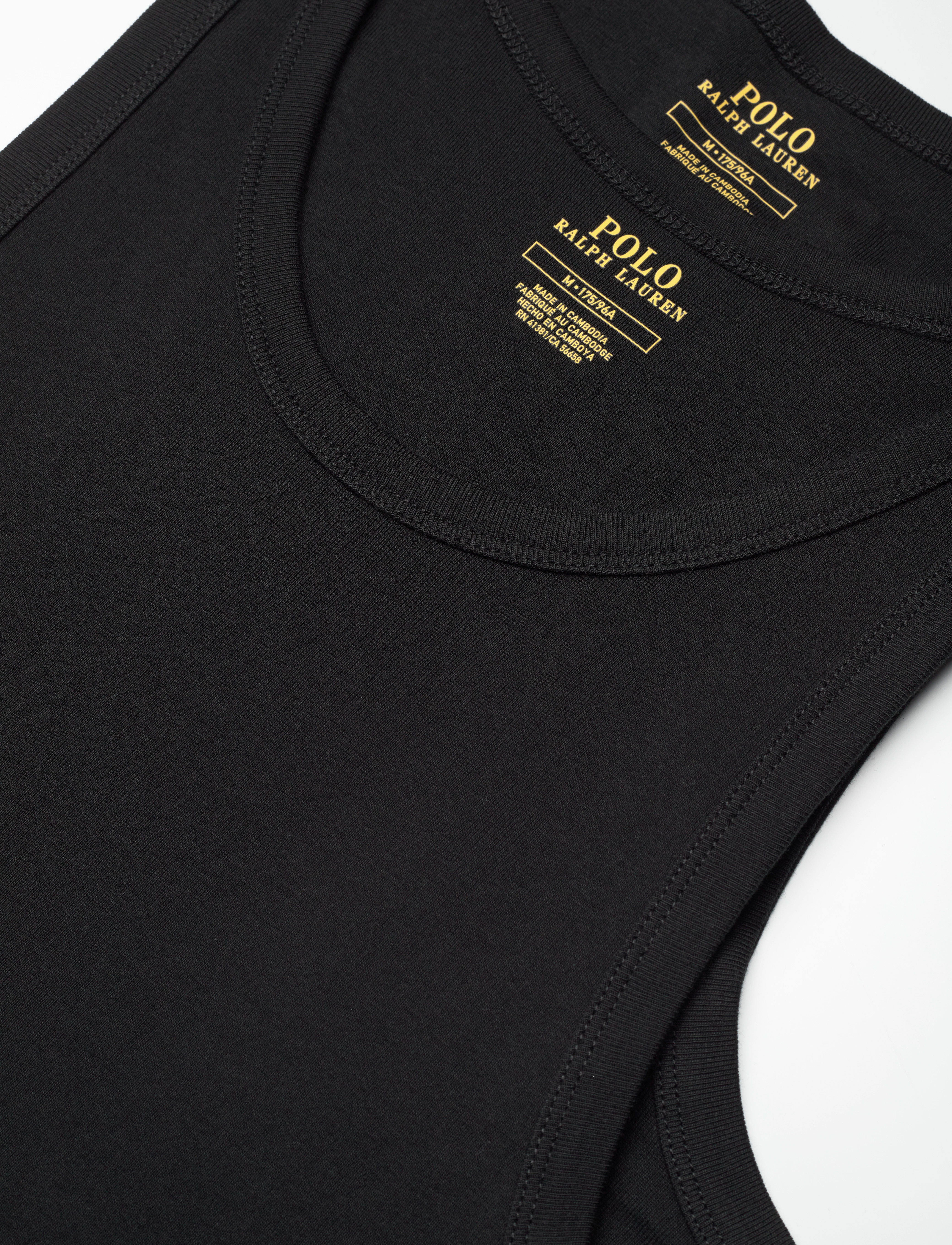 Polo Ralph Lauren - Classic Fit Tank Undershirt 2-Pack - sleeveless shirts - 2pk black/black - 3