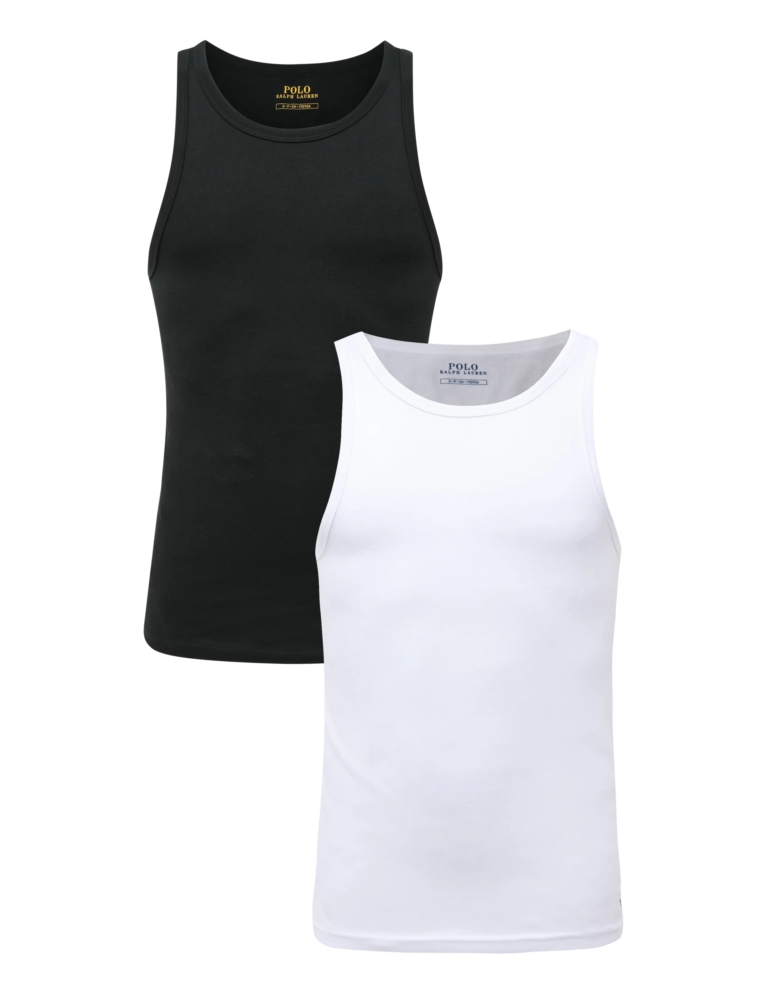 Polo Ralph Lauren - Classic Fit Tank Undershirt 2-Pack - tanktops - 2pk black/white - 1