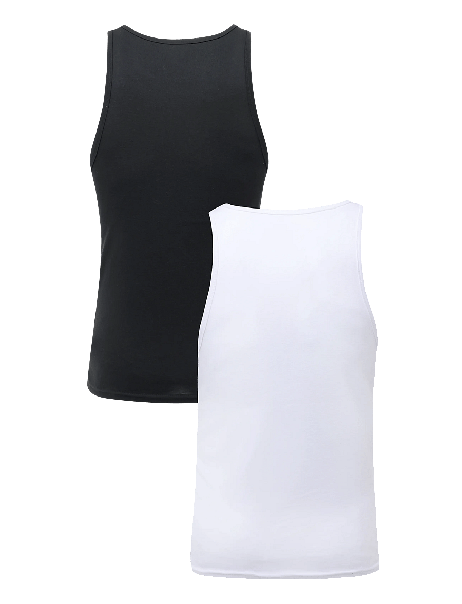 Polo Ralph Lauren - Classic Fit Tank Undershirt 2-Pack - topi bez piedurknēm - 2pk black/white - 2