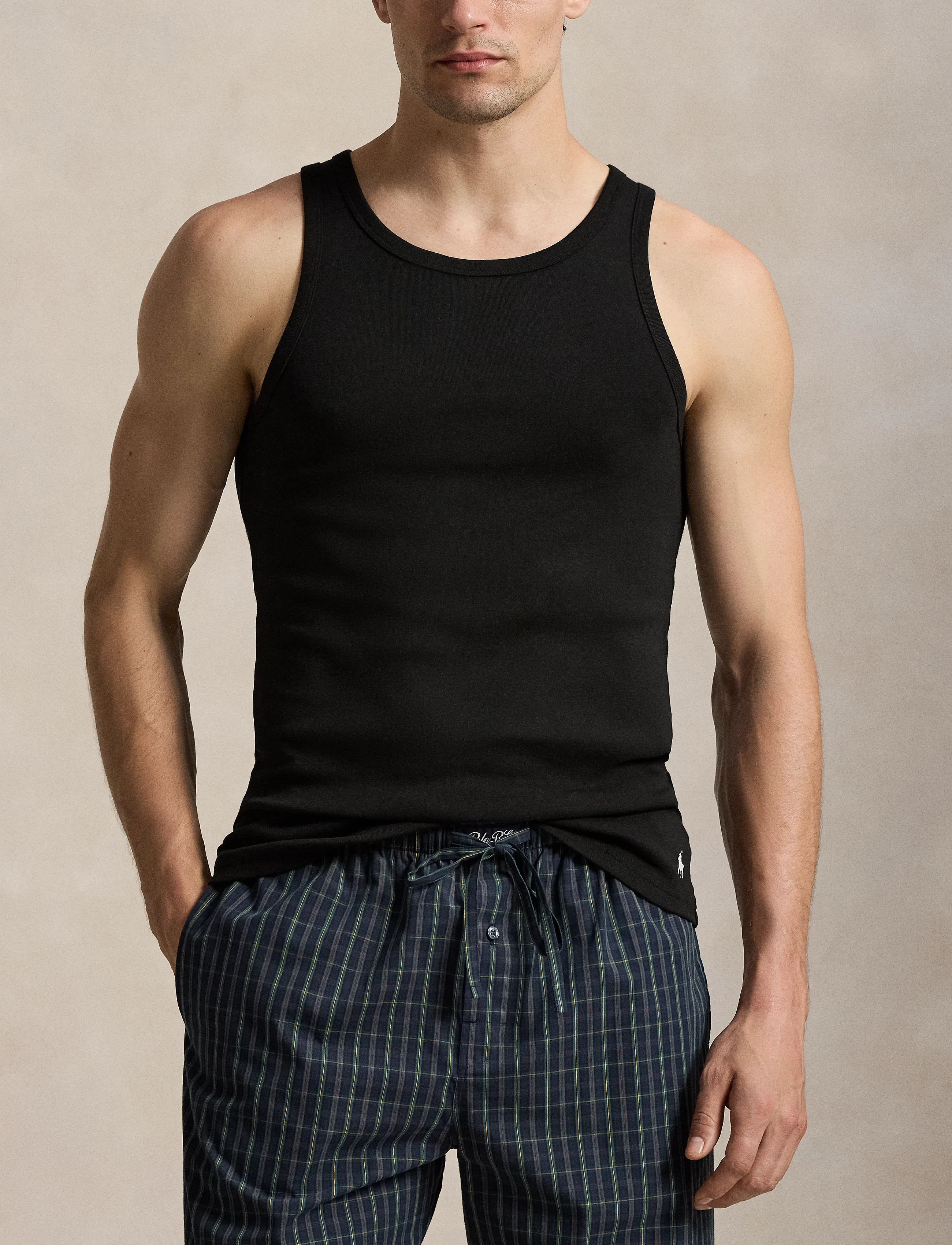 Polo Ralph Lauren - Classic Fit Tank Undershirt 2-Pack - tank tops - 2pk black/white - 3