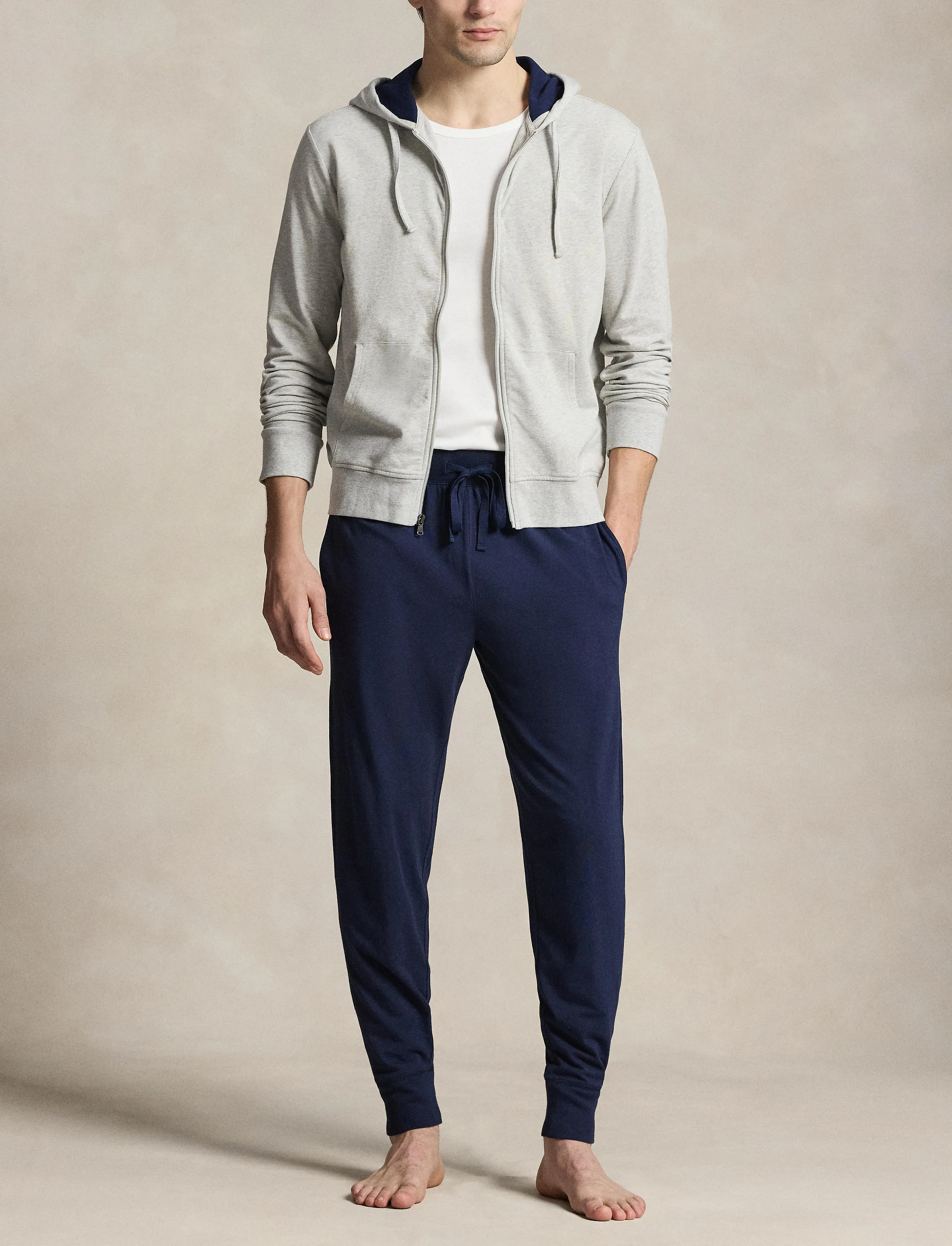 Polo Ralph Lauren COTTON BLEND-LNG-TOP - Päivän supertarjoukset - TAYLOR HEATHER / grey