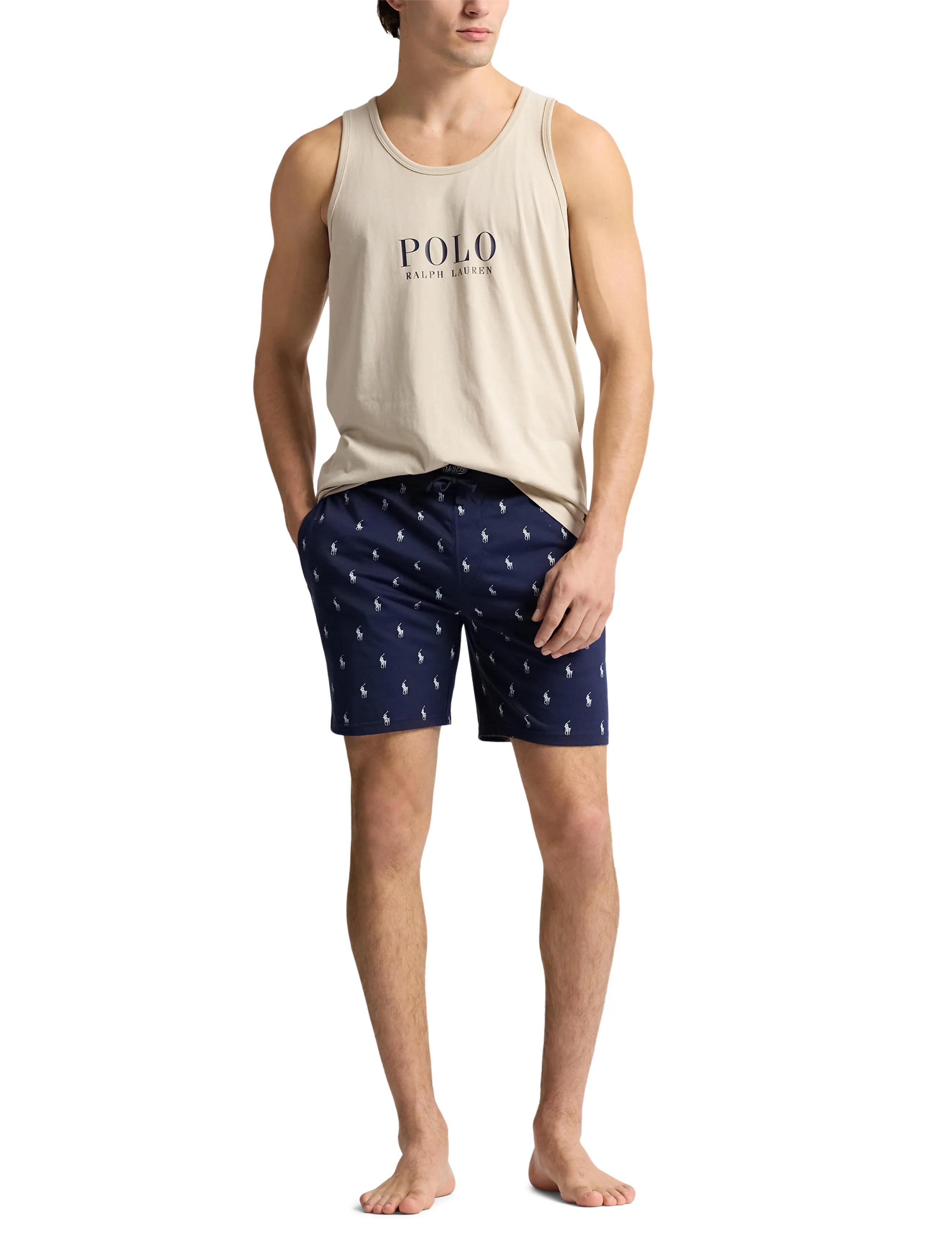 Polo Ralph Lauren - Slim Polo Pony Cotton Jersey Sleep Short - natbukser - cruise nvy aopp - 3
