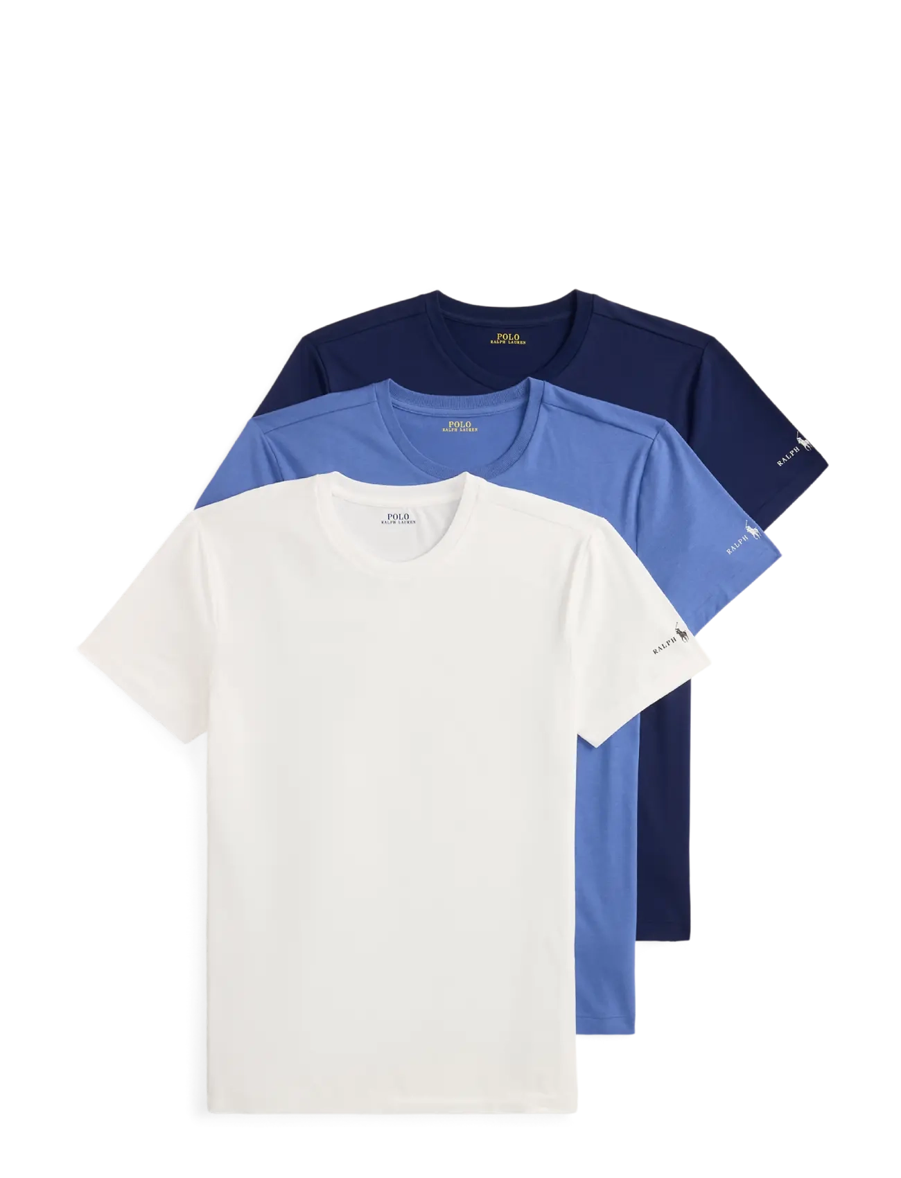 Polo Ralph Lauren Stretch Crewneck Undershirt 3-Pack - Pyjamaoberteile - 3PK DCKWSHWHT/BAS / white