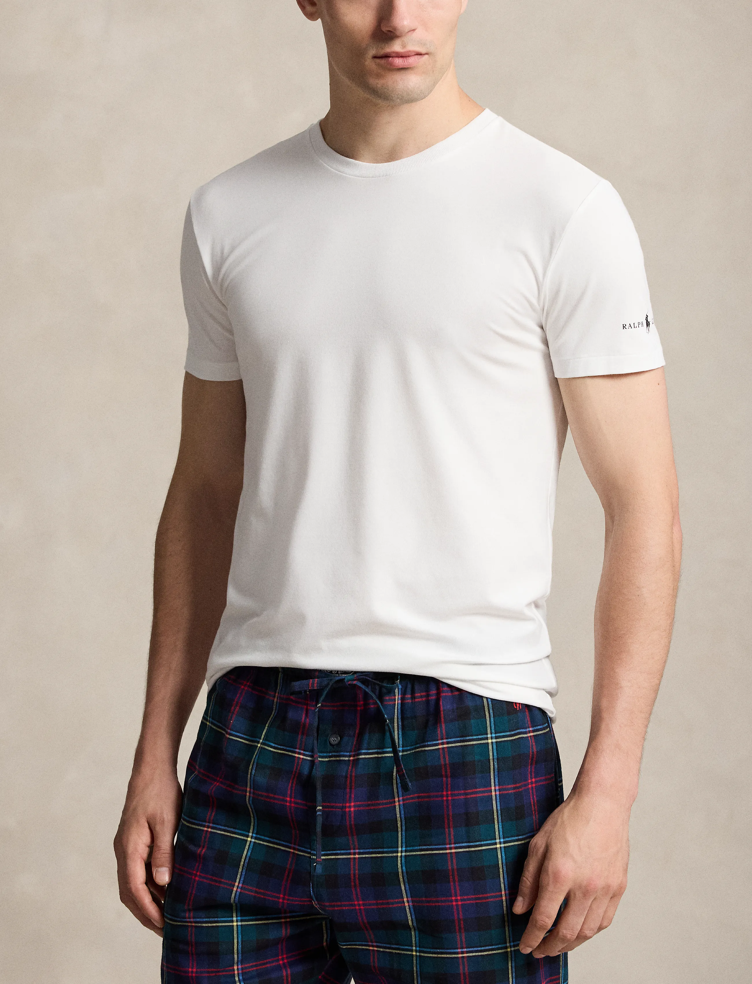 Polo Ralph Lauren - Stretch Crewneck Undershirt 3-Pack - pyjamaoberteile - 3pk dckwshwht/bas - 0