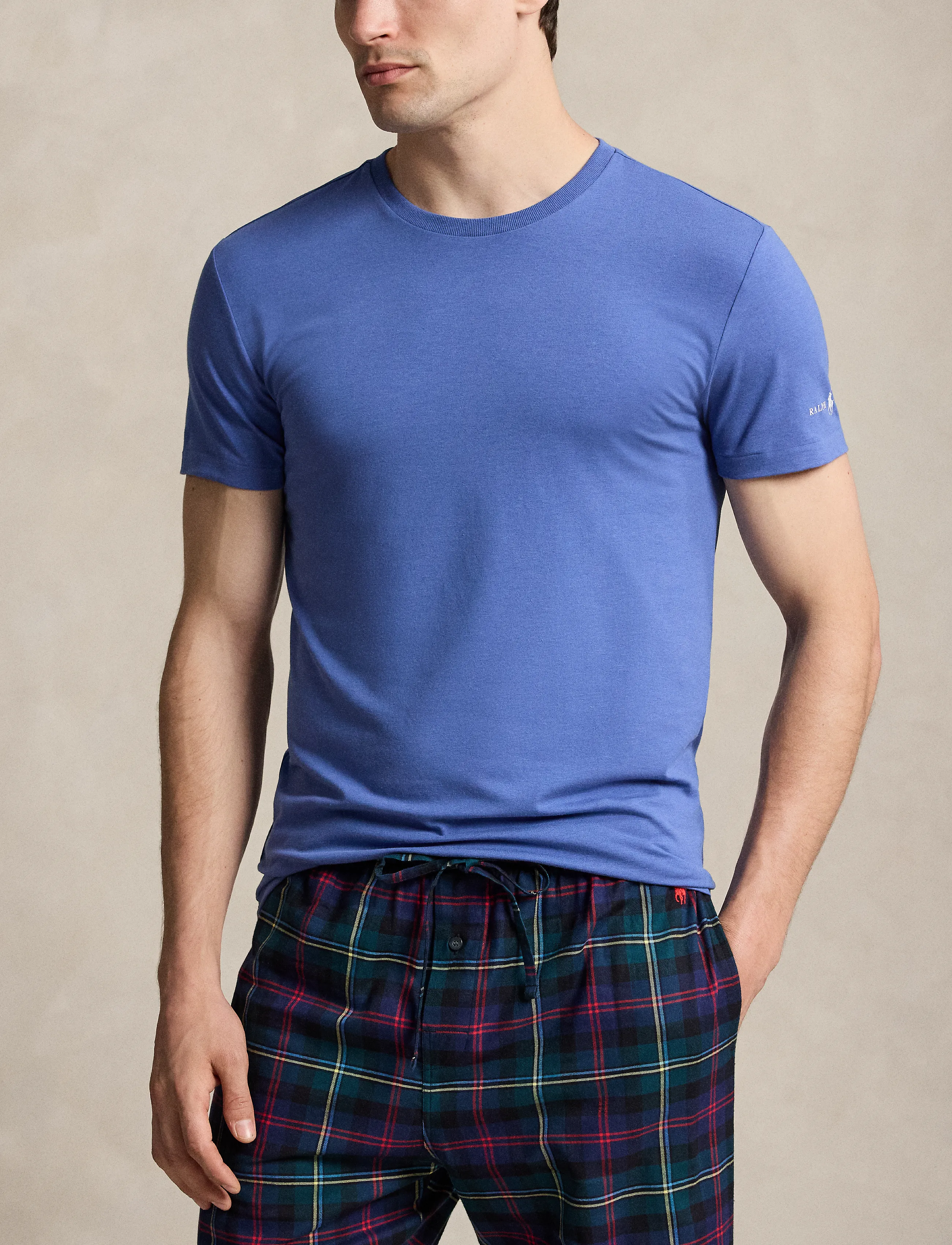 Polo Ralph Lauren - Stretch Crewneck Undershirt 3-Pack - pyjamaoberteile - 3pk dckwshwht/bas - 3