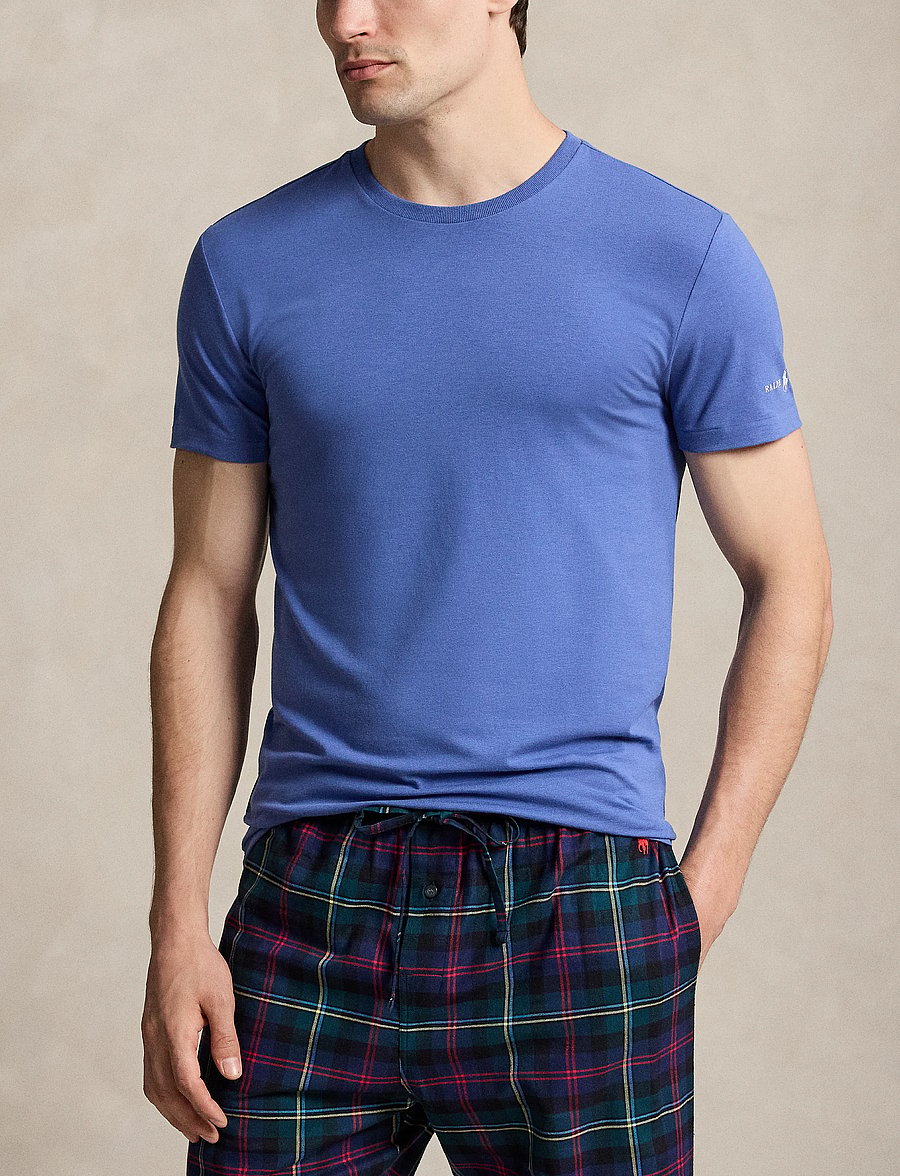 Polo Ralph Lauren - Stretch Crewneck Undershirt 3-Pack - pyjamaoberteile - 3pk dckwshwht/bas - 3