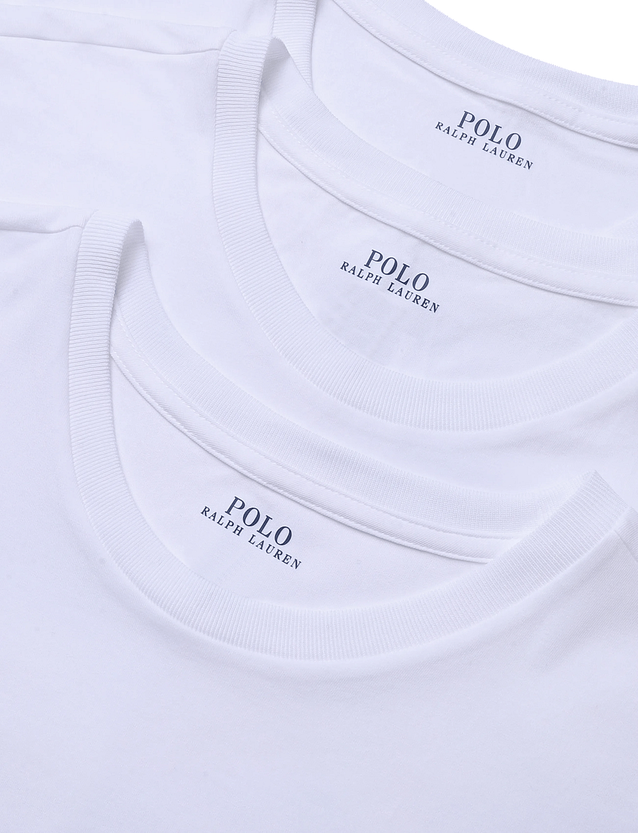 Polo Ralph Lauren - Stretch Crewneck Undershirt 3-Pack - topy do piżam - 3pk white/white/w - 5