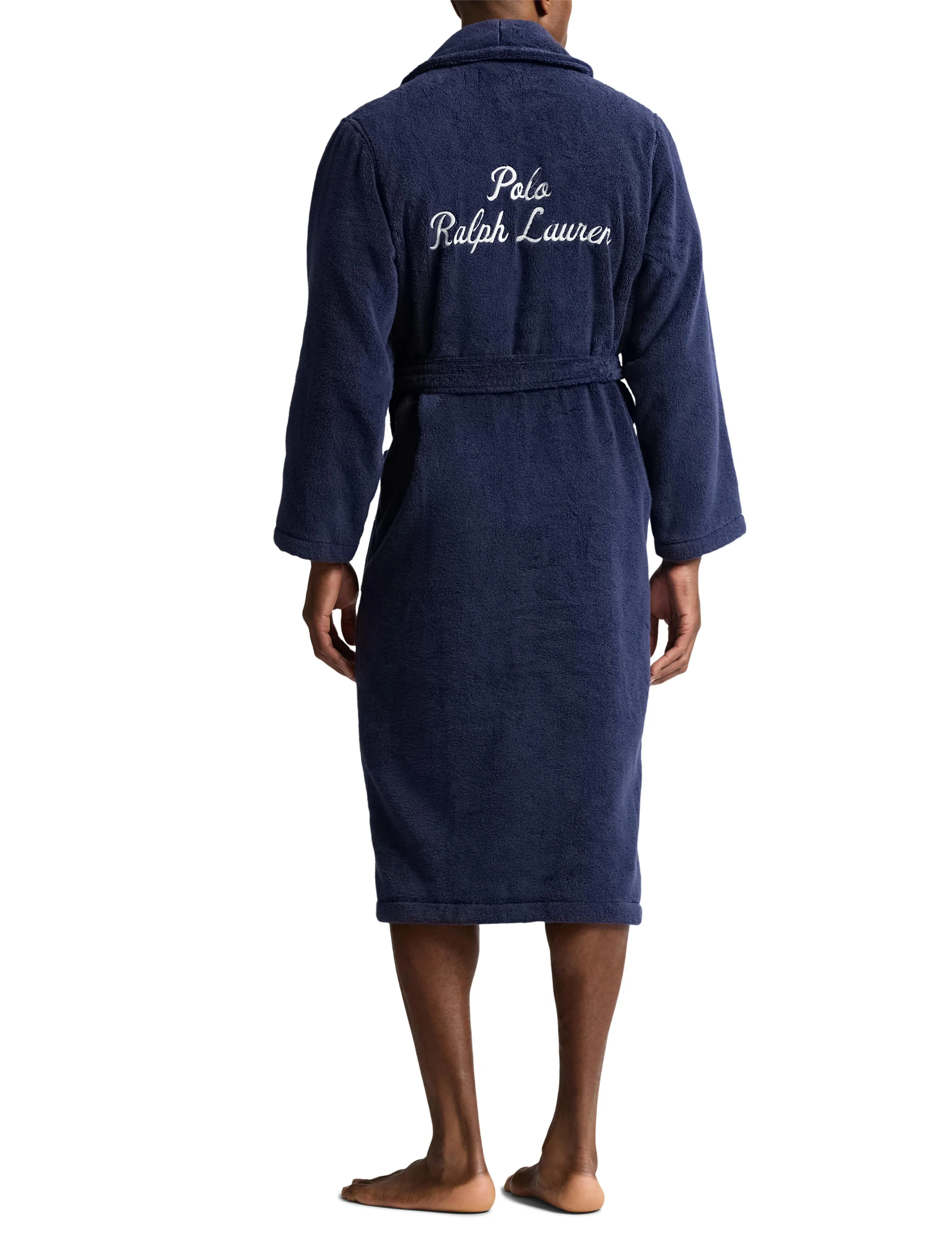 Polo Ralph Lauren - Logo-Embroidered Cotton Terry Robe - bademäntel - cruise navy - 3